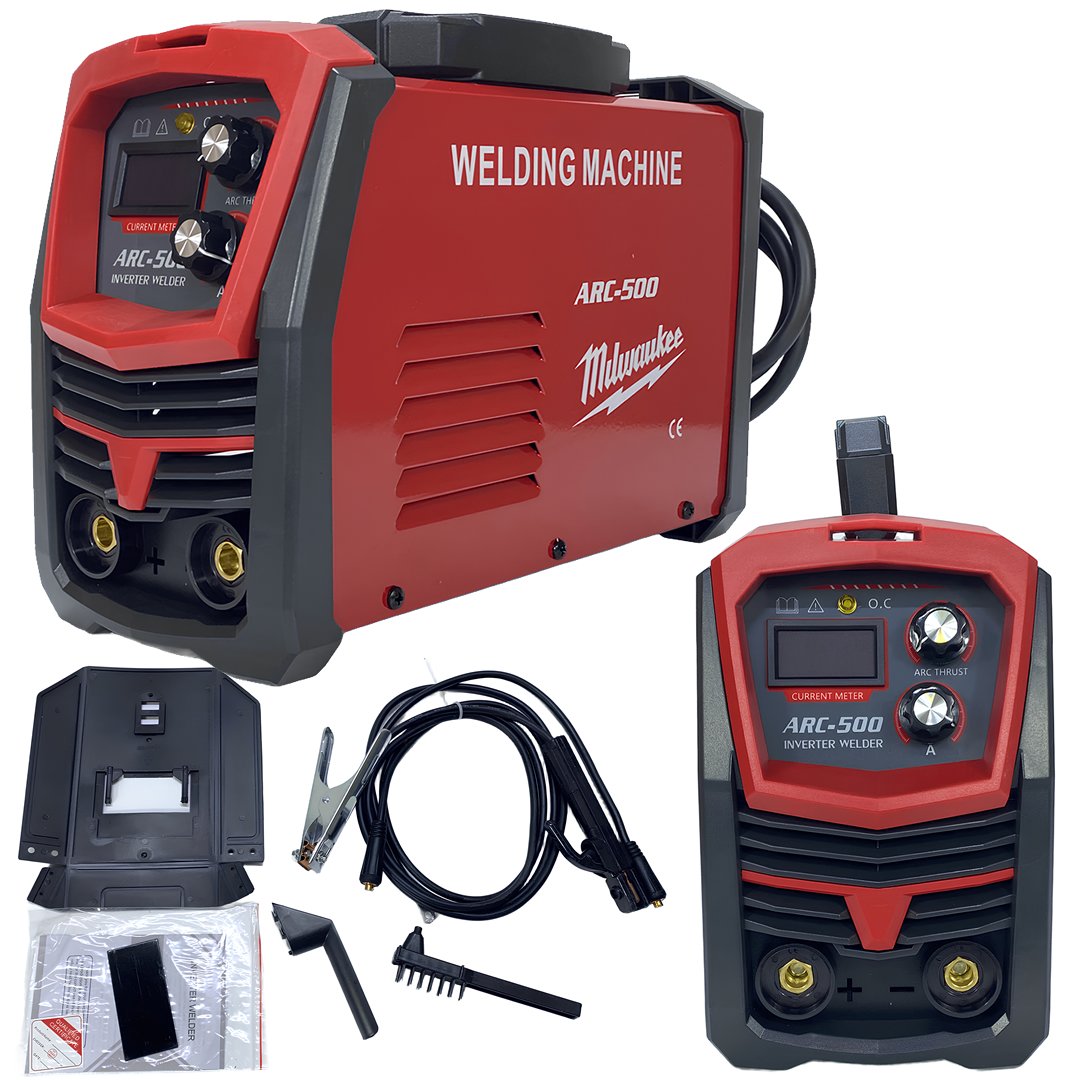 Milwaukee EEA394 ARC 500 İnverter Dijital Kaynak Makinesi (Kırmızı)