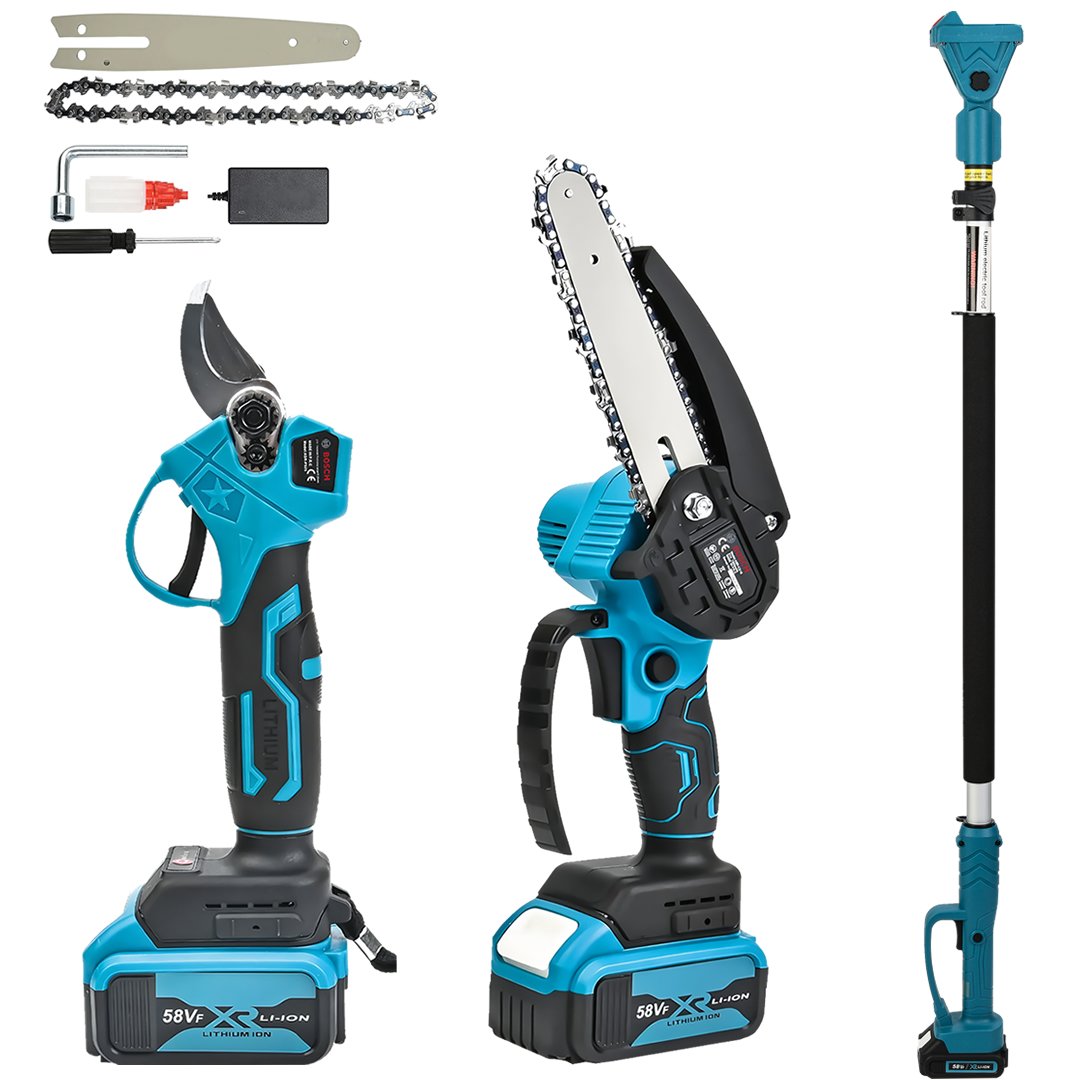 BoschPlus EEA321 Teleskopik Kollu Bağ Makası ve Budama Testeresi Makinesi 58vf