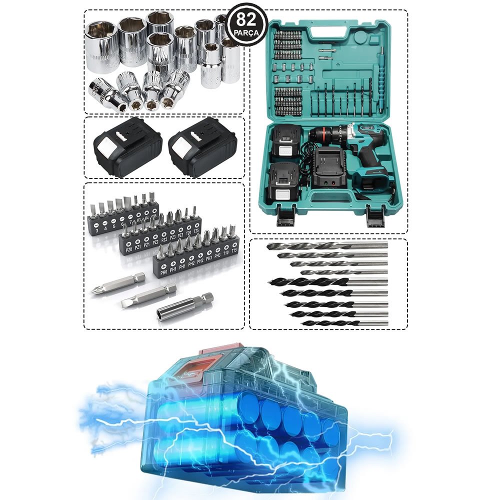 Bosch çift akülü darbeli vidalama matkap seti özellikleri