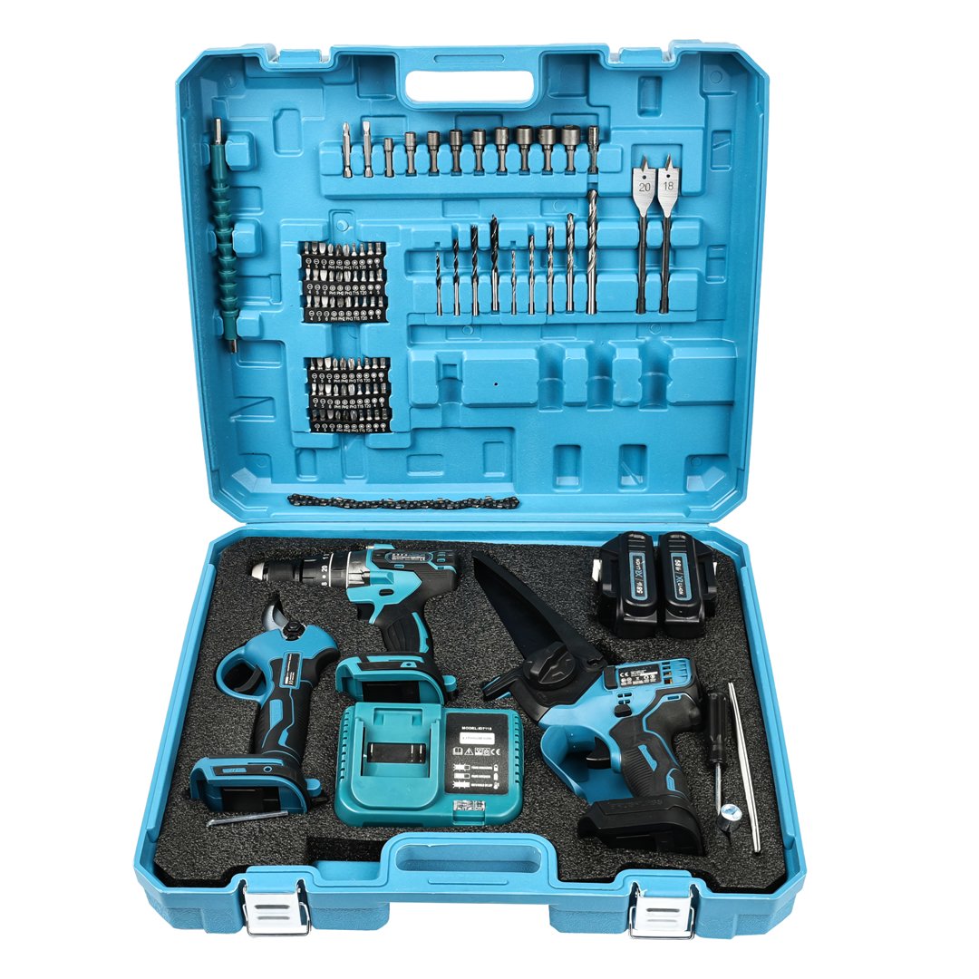 BoschPlus EEA301 Akülü 3lü Bahçe Seti Dal Budama, Bağ Makası ve Vidalama 58Vf çantası