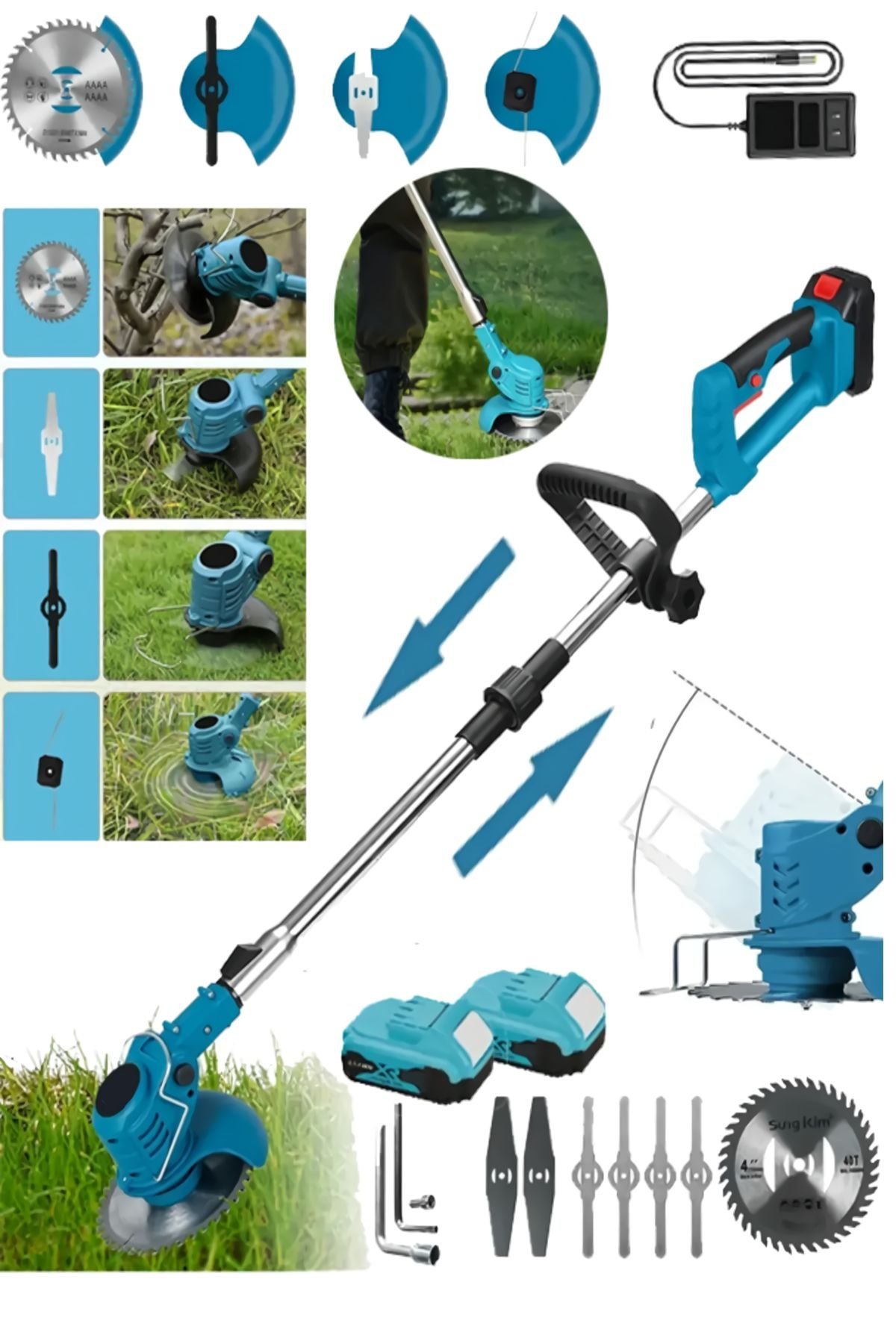 bosch çift akülü çim ot biçme makinesi ve özellikleri