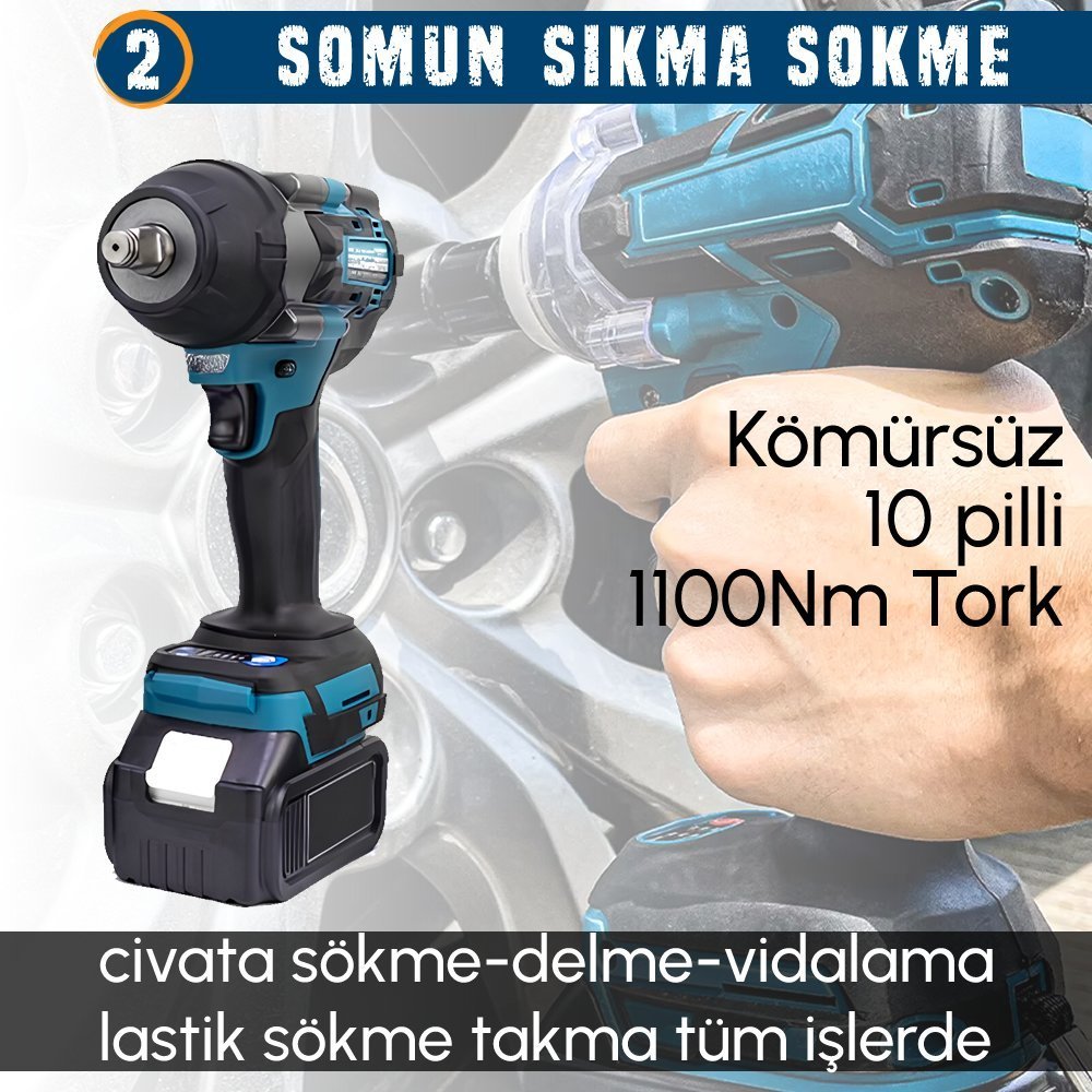 BoschPlus EEA449 Akülü Kömürsüz 3IN1 Set Makine somun sökme sıkma özellikler