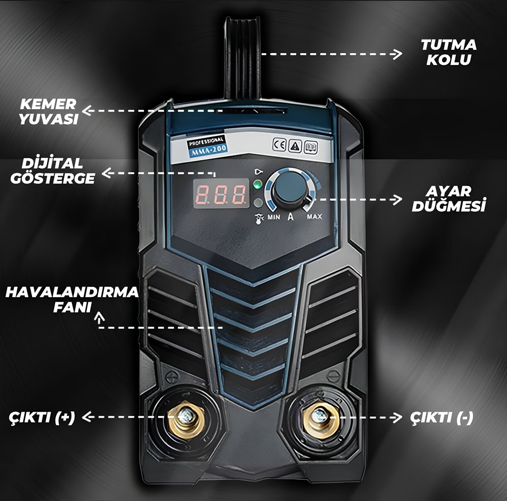 Bosch Plus EEA128 İnverter Dijital Ekran MM200i Kaynak Makinası özellikler