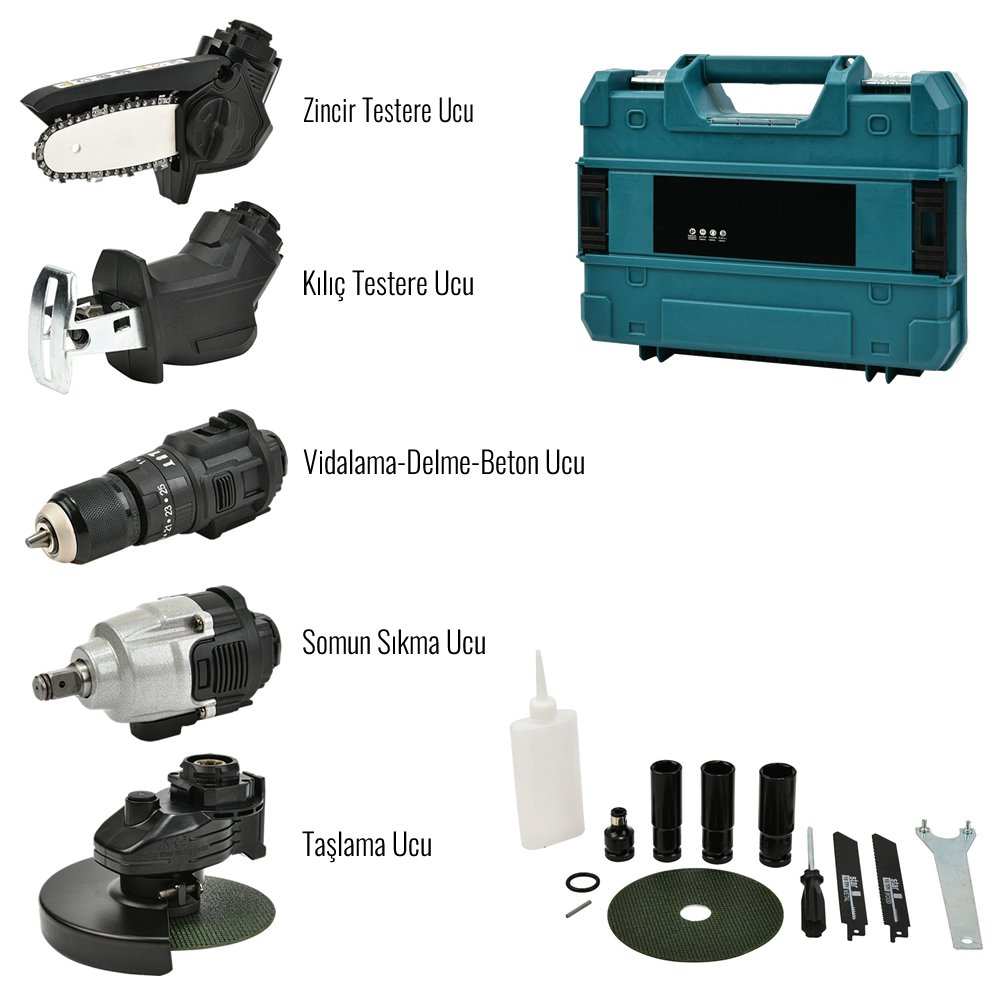 BoschPlus EEA215 Multievo 5li Kafa Beş Başlıklı 58vf Çok Amaçlı Şarjlı Alet teknik özellikleri