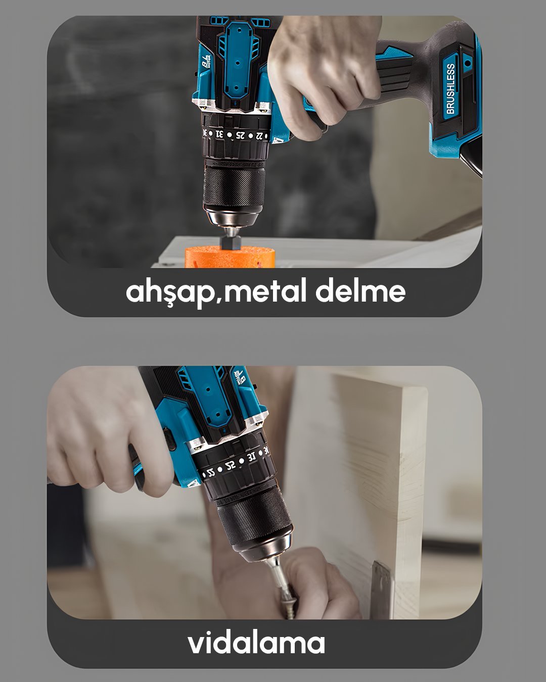 Bosch Plus EEA235 Kömürsüz 58vf 5ah Çelik Gövde Çelik Şanzıman Bakır Sargılı 5 Pilli Çift Akülü Vidalama Şarjlı Matkap 84 Parça kullanım alanları