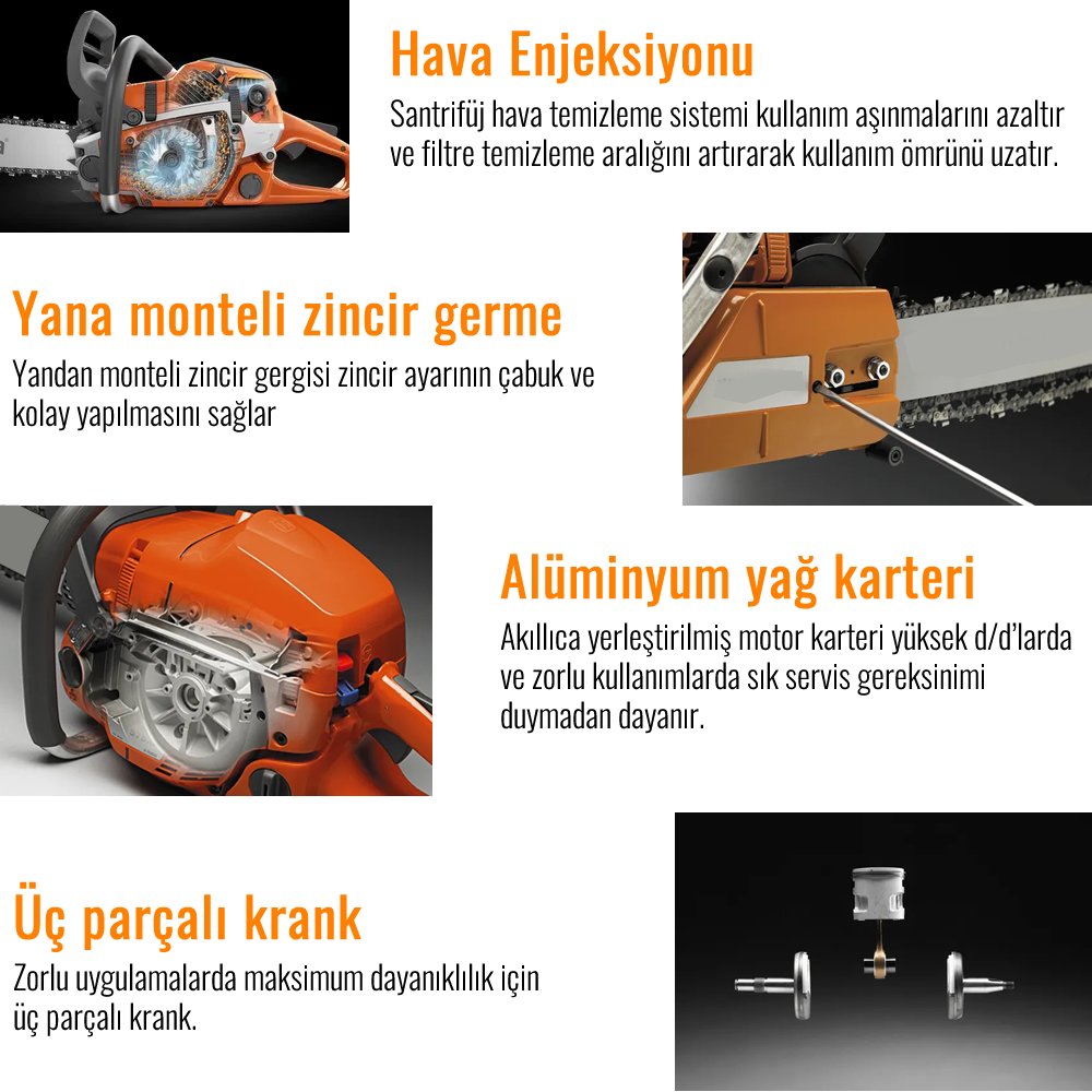 Bosch plus benzinli ağaç motoru testeresi özellikleri