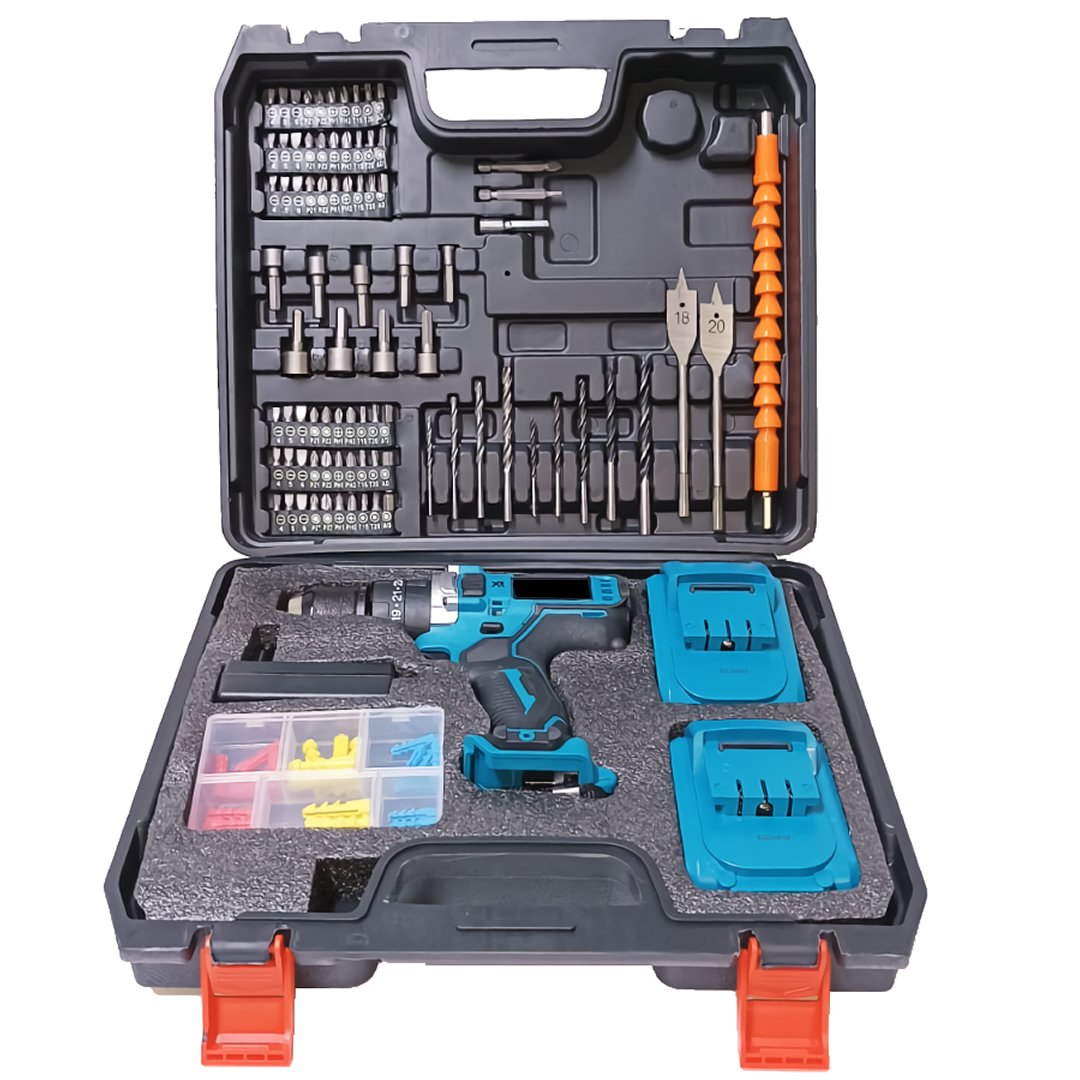 Bosch Plus EEA325 Yeni Xr Çift Batarya 58vf 12ah Şarjlı Matkap Seti (Mavi) çantası