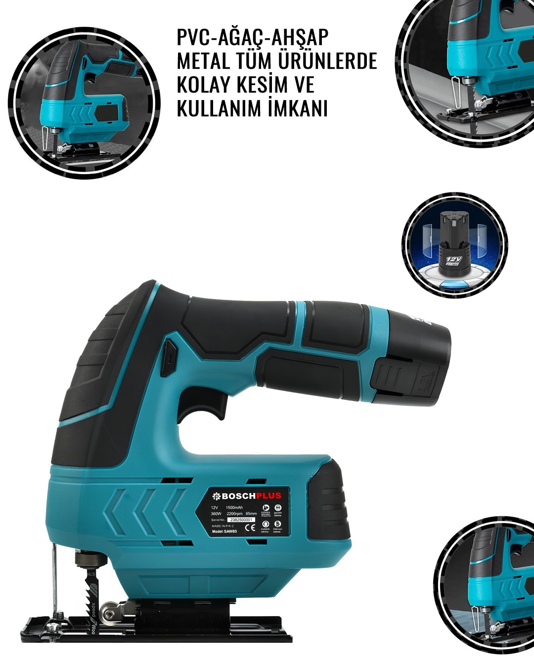 Bosch Plus EEA347 Şarjlı Dekupaj Testere Armut Batarya Tipli Model ve Fiyatları