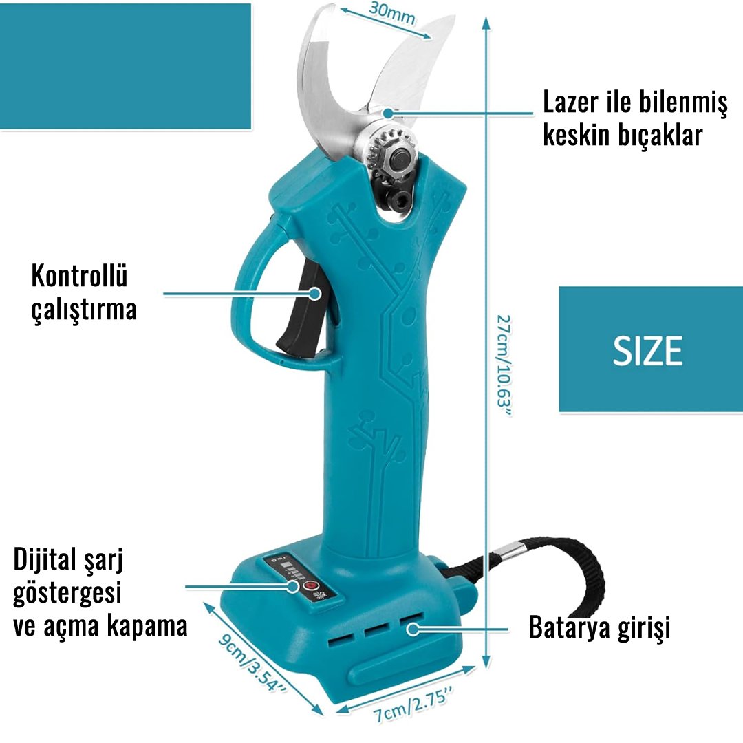 Bosch Plus EEA377 Yeni Akülü Dal Budama Makası 88vf özellikleri