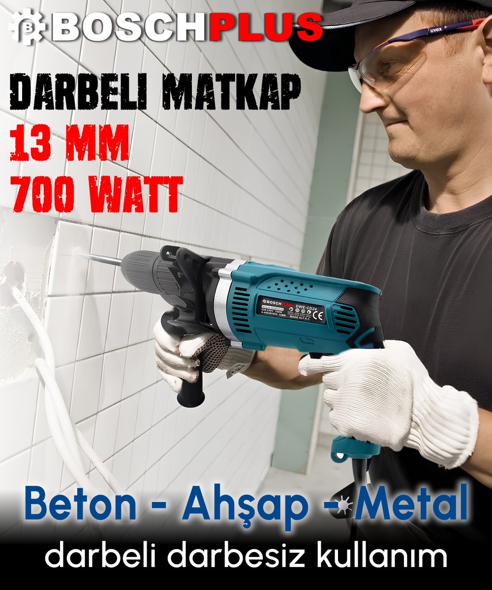 Bosch Plus EEA380 Profesyonel Elektrikli 13mm Darbeli Matkap (Mavi)) Model ve fiyatlar