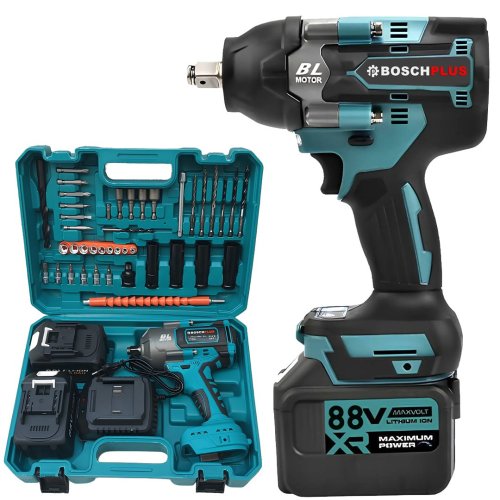 BoschPlus EEA386 Yeni Profesyonel Kömürsüz Akülü 1100Nm Somun Sıkma Sökme Seti  88vf 5ah 15 Pilli