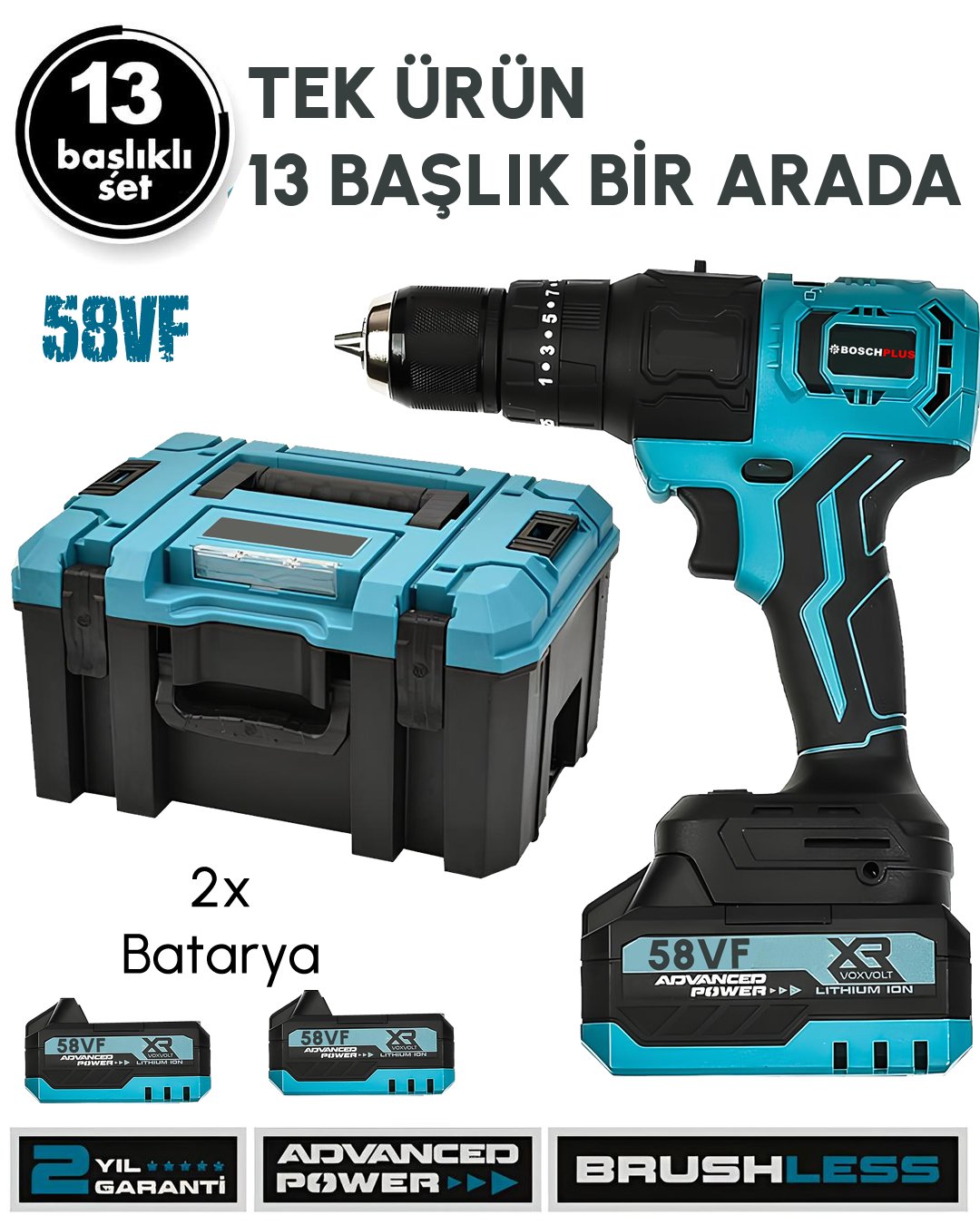 Bosch Plus EEA391 Akülü Kömürsüz 13 Başlıklı Multi Makina Seti 58Vf Çok Amaçlı Başlıklı model ve fiyatlar