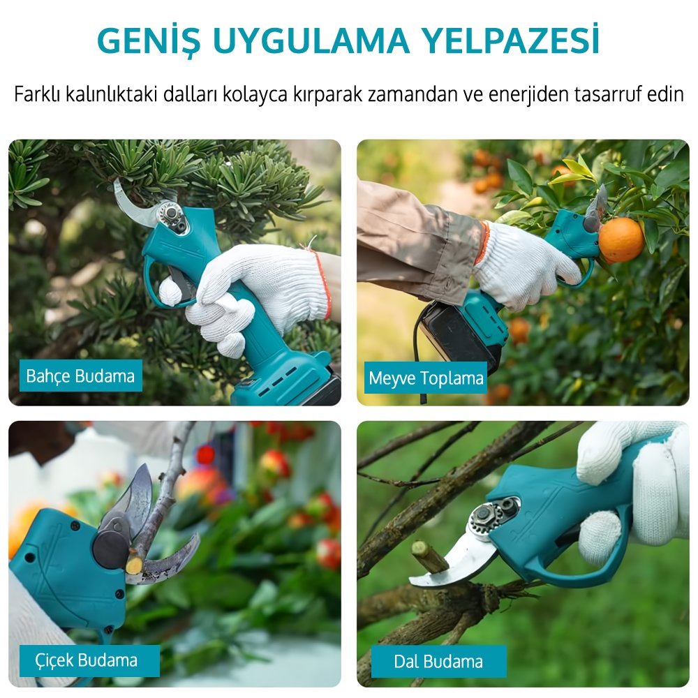 BoschPlus EEA404 Akülü Kömürsüz Dal Budama Makası 40mm 24v 5p (Mavi) kullanımı