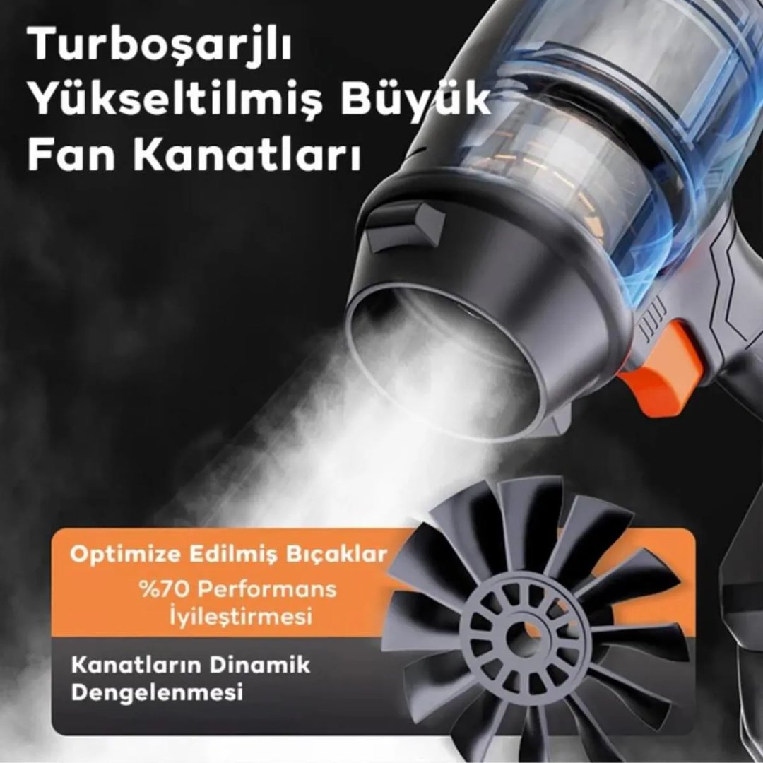 BoschPlus EEA422 Akülü Çift Bataryalı Hava Üfleme Makinesi Siyah 88Vf kullanımı
