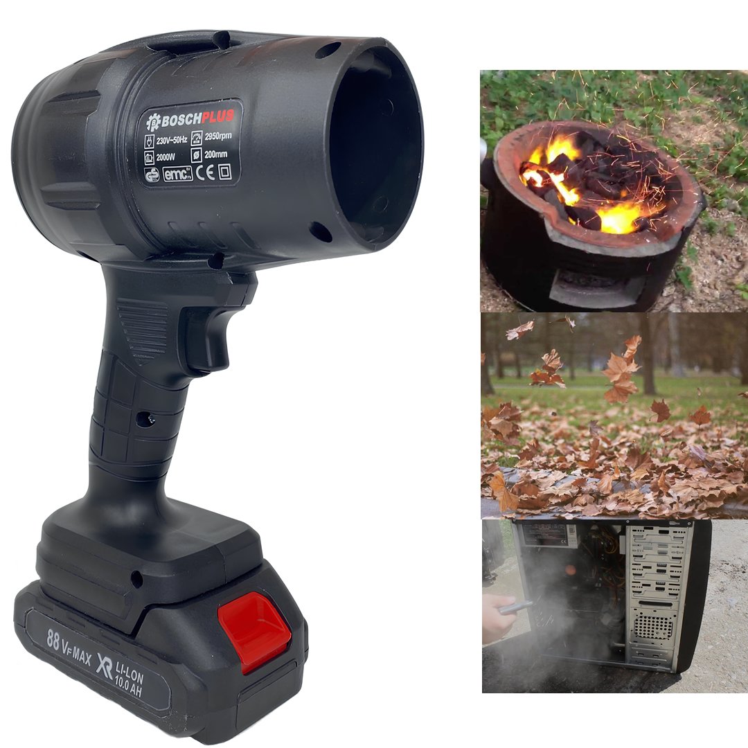 BoschPlus EEA422 Akülü Çift Bataryalı Hava Üfleme Makinesi Siyah 88Vf