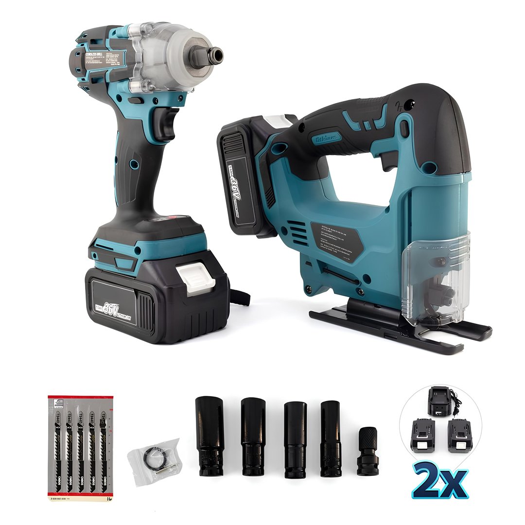 BoschPlus EEA429 Akülü Kömürsüz 2li Set Ayarlanabilir Dekupaj Testere ve 350Nm Somun Sıkma Sökme 36V 5ah (Mavi) teknik özellikler
