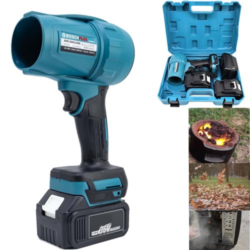 BoschPlus EEA444 Kömürsüz Çift Akülü Hava Üfleme Makinesi 36v 5ah (Mavi)