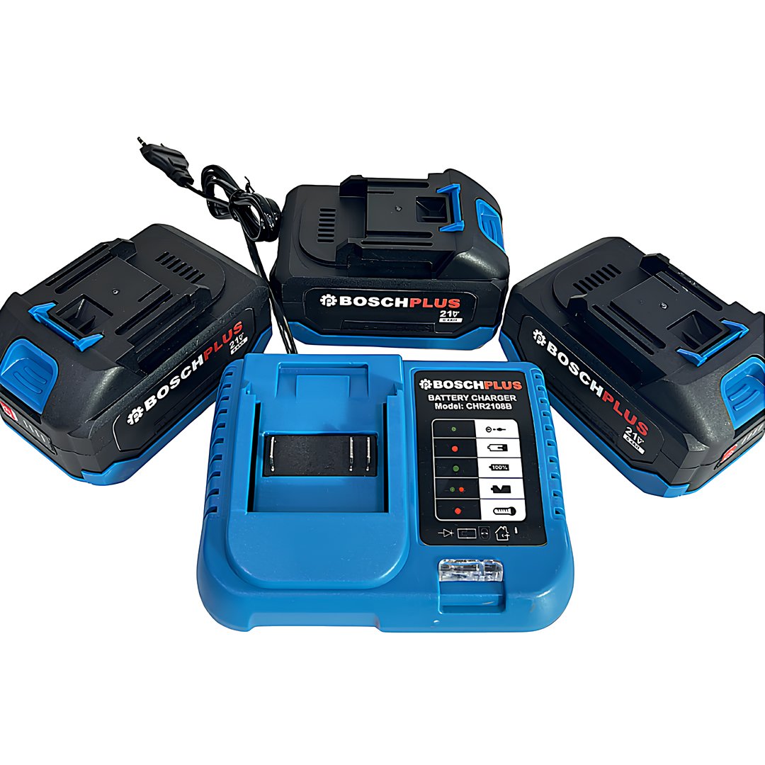 BoschPlus EEA481 Kömürsüz Akülü 4lü Set 21V 3ah hızlı şarj cihazı