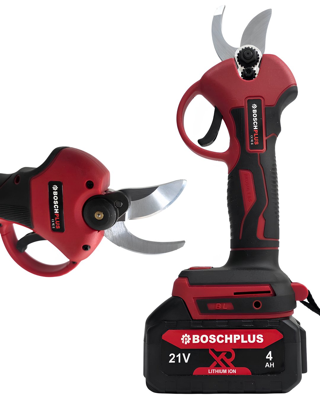 BoschPlus EEA486 Profesyonel Kömürsüz Akülü Kırmızı 6lı Set 21V 4ah  budama makas  özellikleri