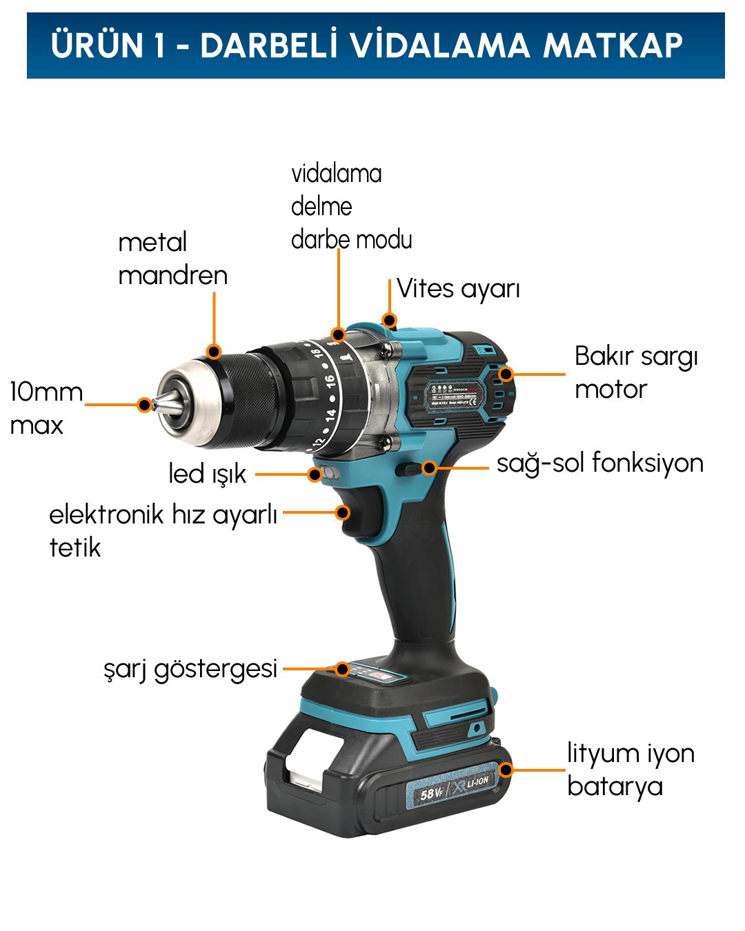 BoschPlus EEA396 Akülü Teleskopik Kollu 3lü Bahçe Seti vidalama matkap özellikleri