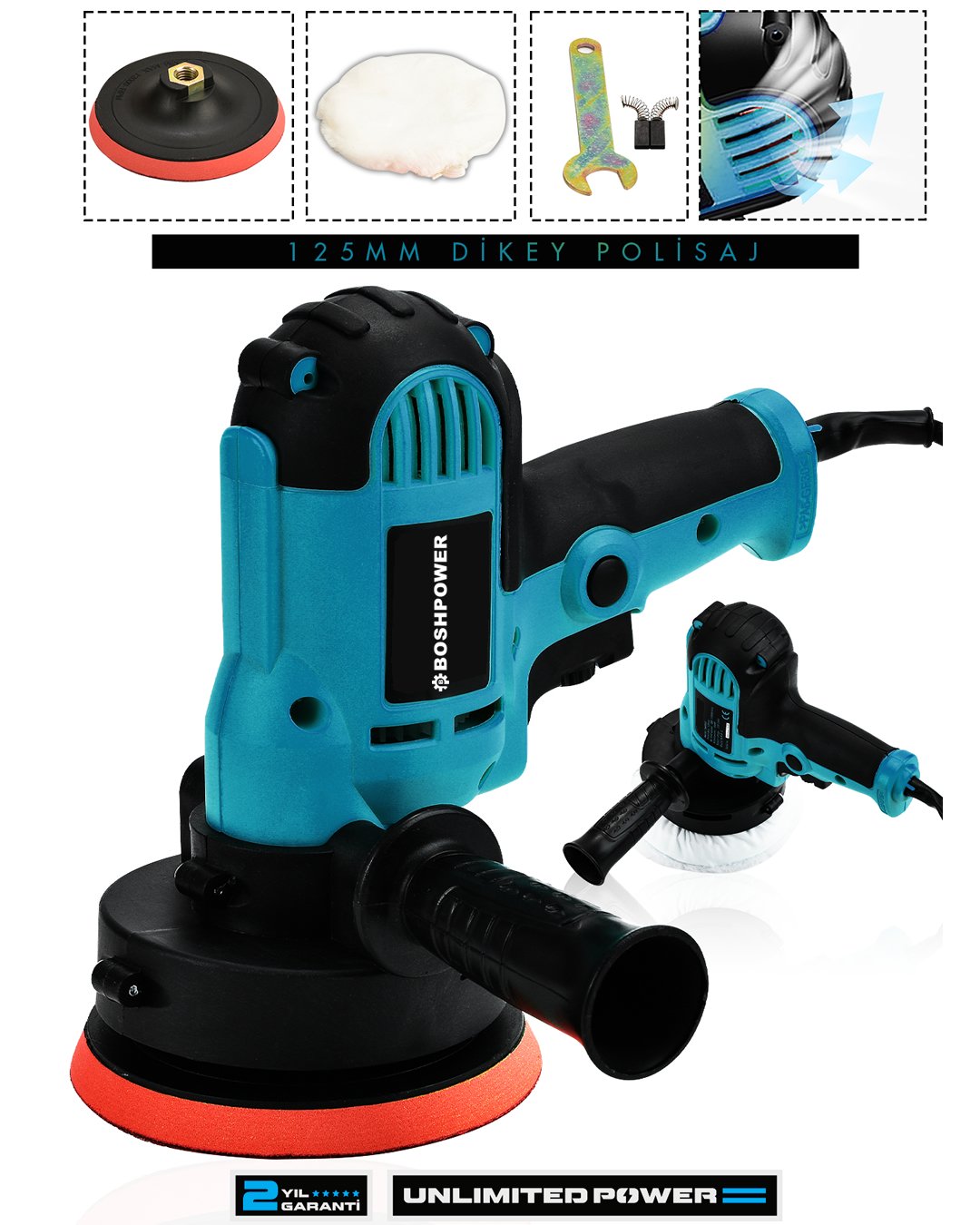 Boshpower EEA476 Elektrikli 125MM Dikey Polisaj Zımpara Makinesi - Mavi Model ve fiyatlar