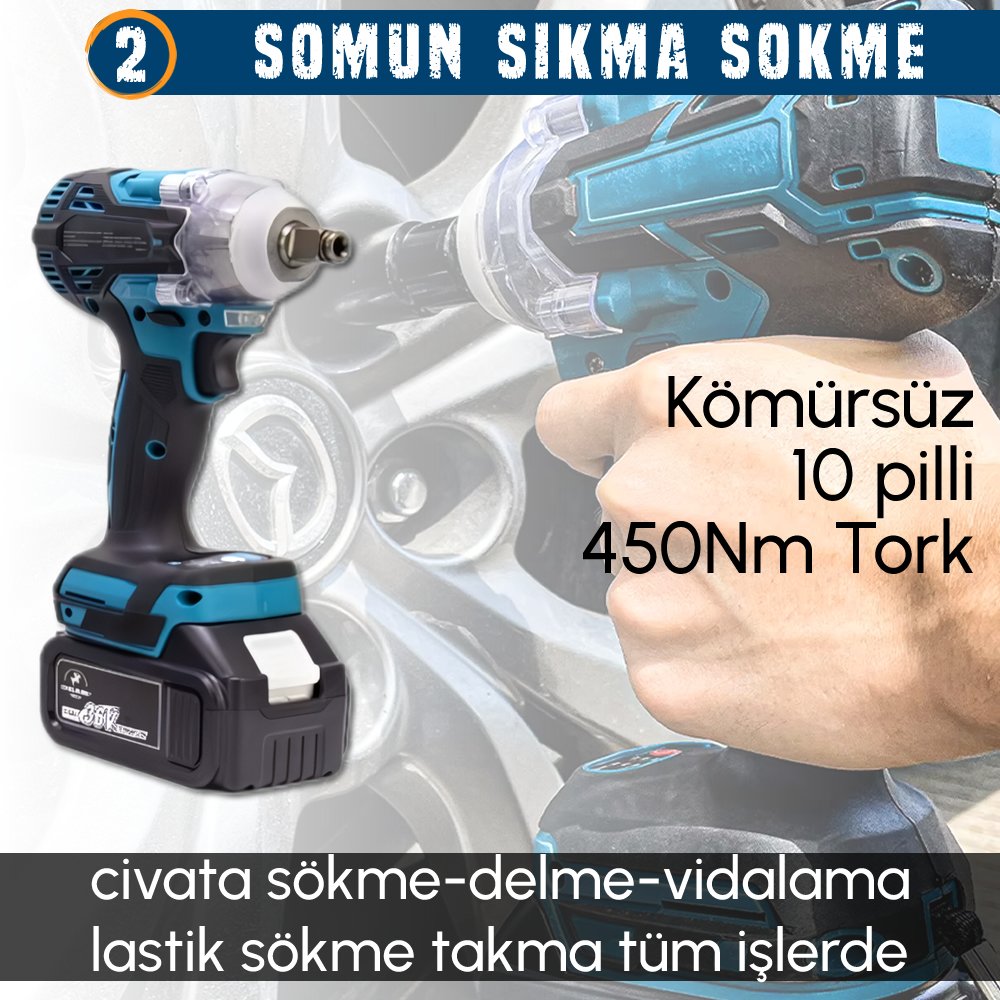 CHELİKBEİ EEA379 Akülü 8li Set somun sıkma sökme özellikleri