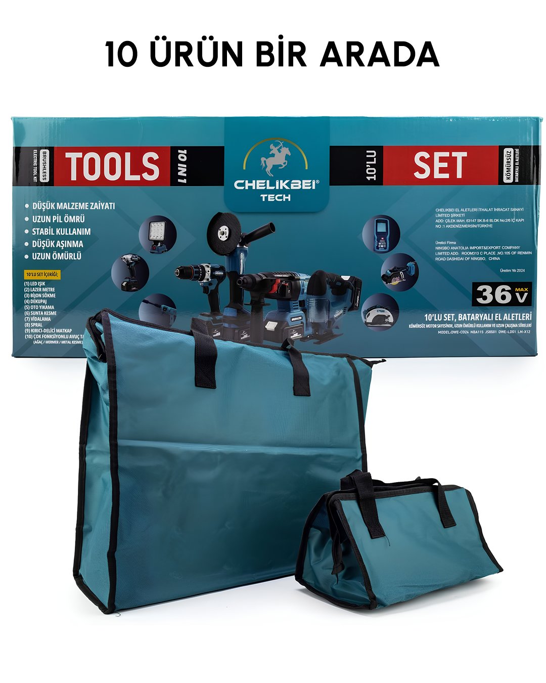 CHELİKBEİ EEA389 Akülü 10 LU Set İÇERİĞİ