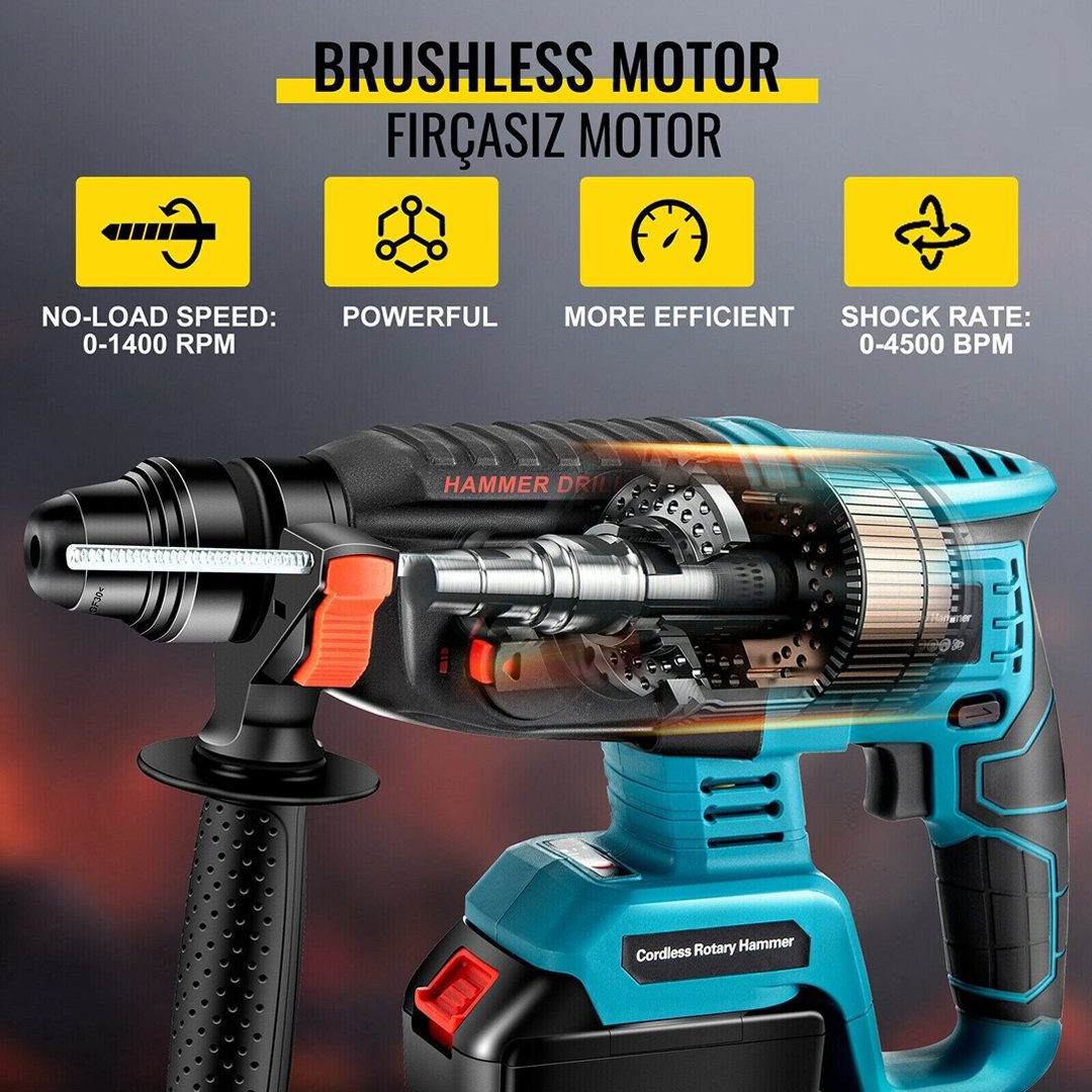 CHELİKBEİ EEA402 Akülü Kömürsüz 4 lü Set Makina kırıcı delici fiyatı ve modelleri