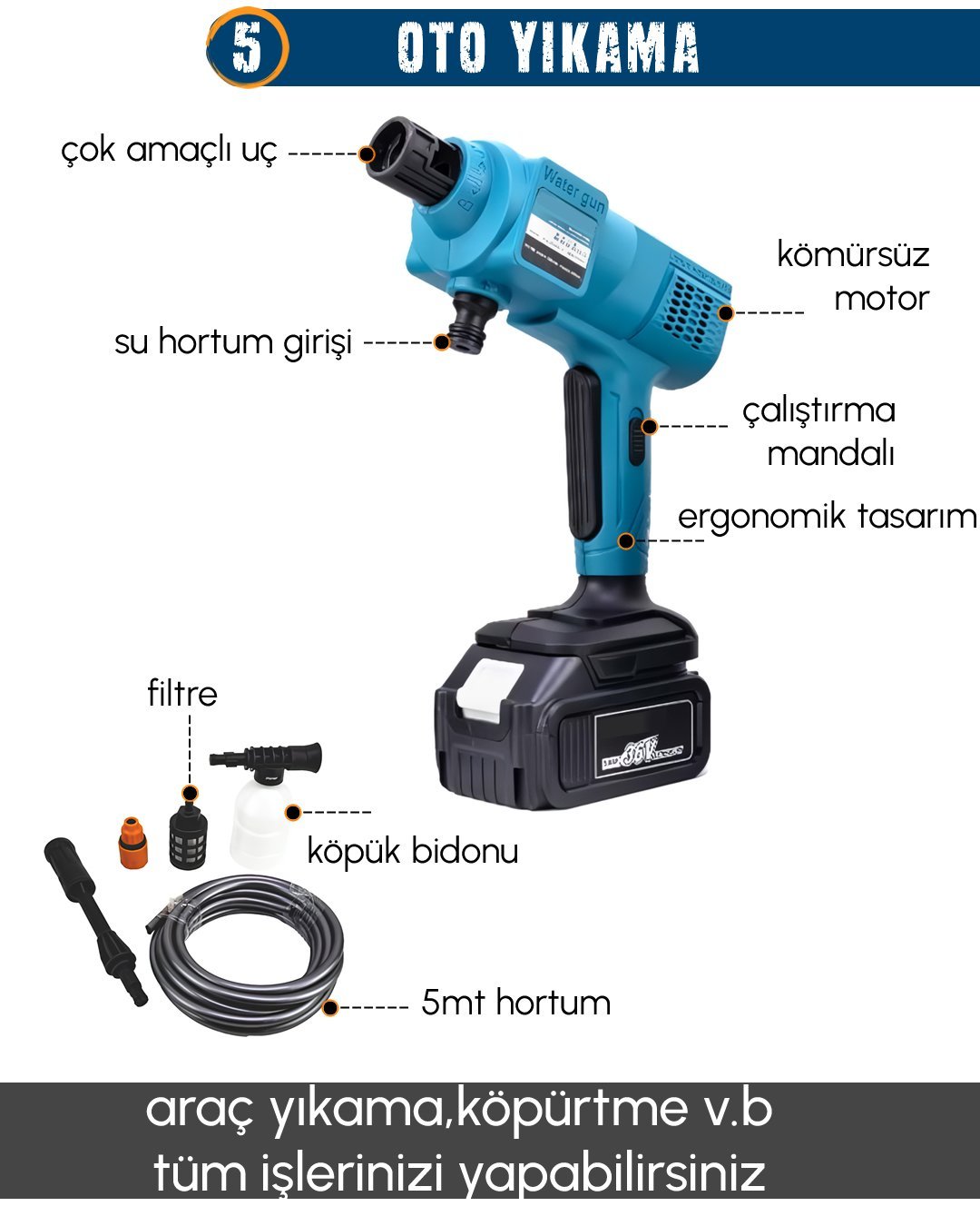 CHELİKBEİ EEA458 Akülü 11li Set oyo yıkama makinesi özellikleri