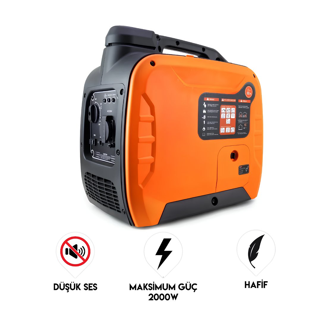 Dawreek GS0012 2KW İnverter Benzinli Jeneratör | Sessiz, Taşınabilir Güç Kaynağı model ve fiyatları