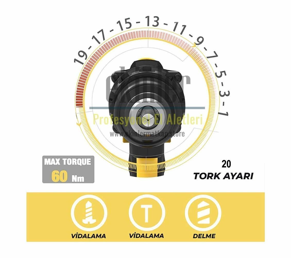 Dewalt plus akülü vidalama matkap teknik özellikleri