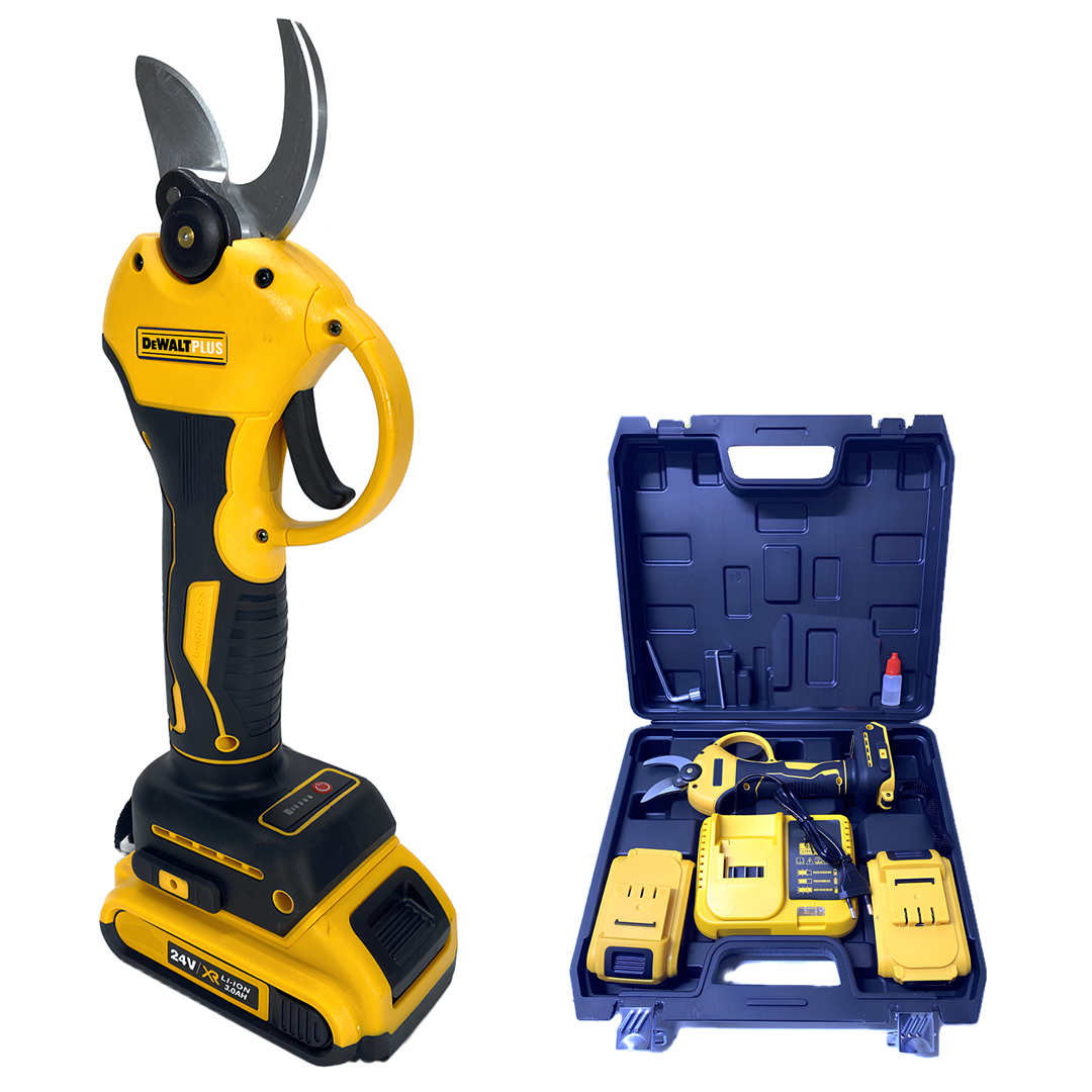 DewaltPlus EEA387 Akülü Kömürsüz Dal Budama Makası 40mm 24v 5p (Sarı)