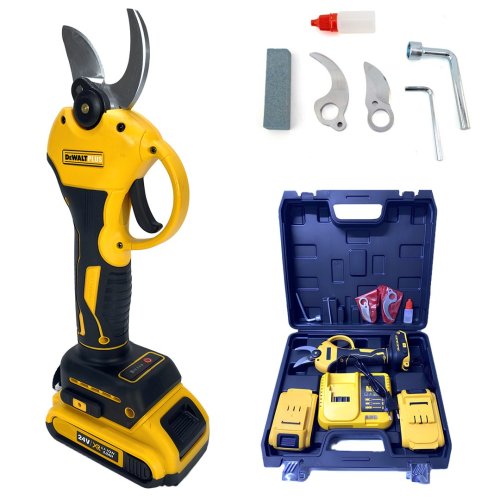 DewaltPlus EEA387 Akülü Kömürsüz Dal Budama Makası 40mm 24v 5p (Sarı)