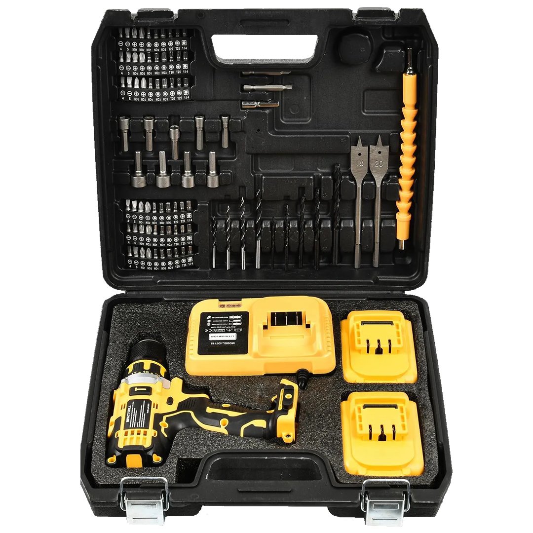 DewaltPlus EEA411 Akülü 84 Parça Çift Batarya Vidalama Matkap Seti 58Vf 3p çantası