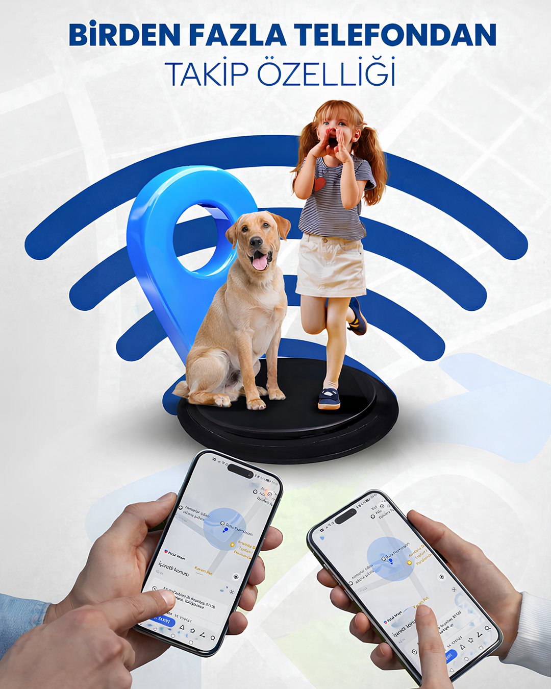 EEA479 iOS ve Android Uyumlu Akıllı GPS Takip Cihazı birden fazla telefon takibi