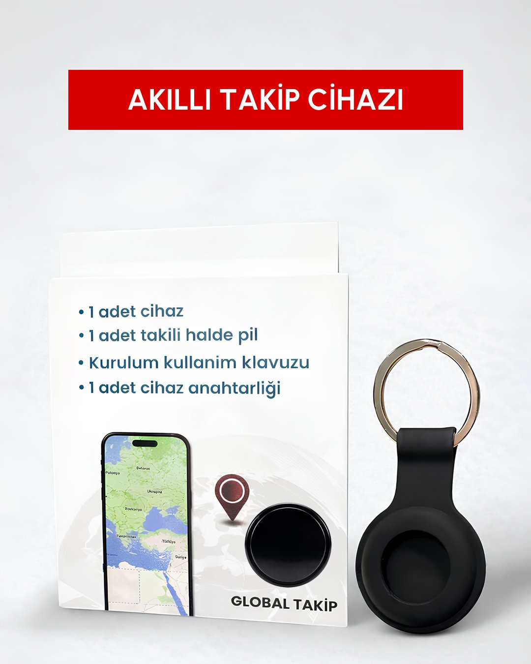 EEA479 iOS ve Android Uyumlu Akıllı GPS Takip Cihazı kutu içeriği