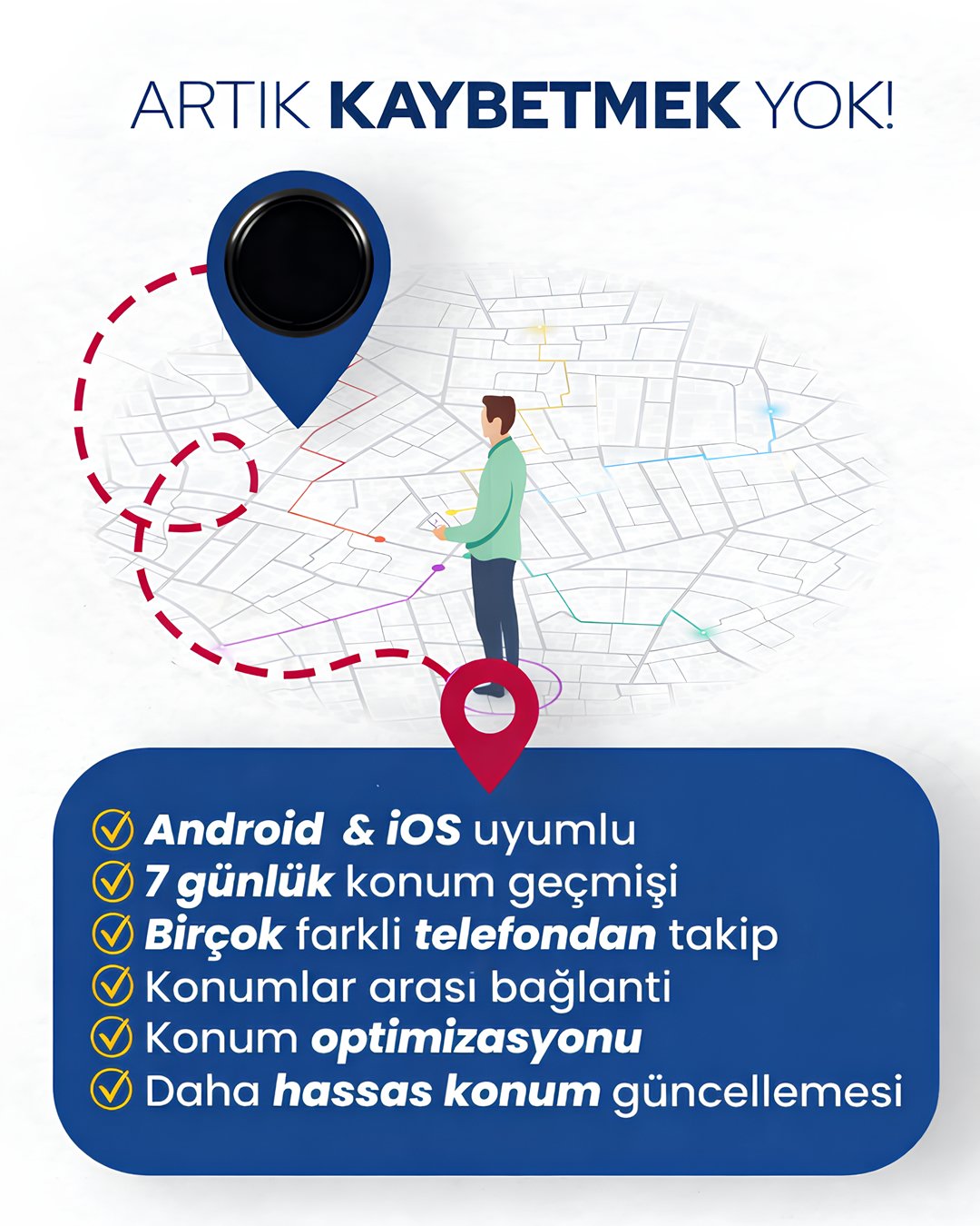 Profesyonel iOS ve Android Uyumlu Akıllı GPS Takip Cihazı gps takip cihazı