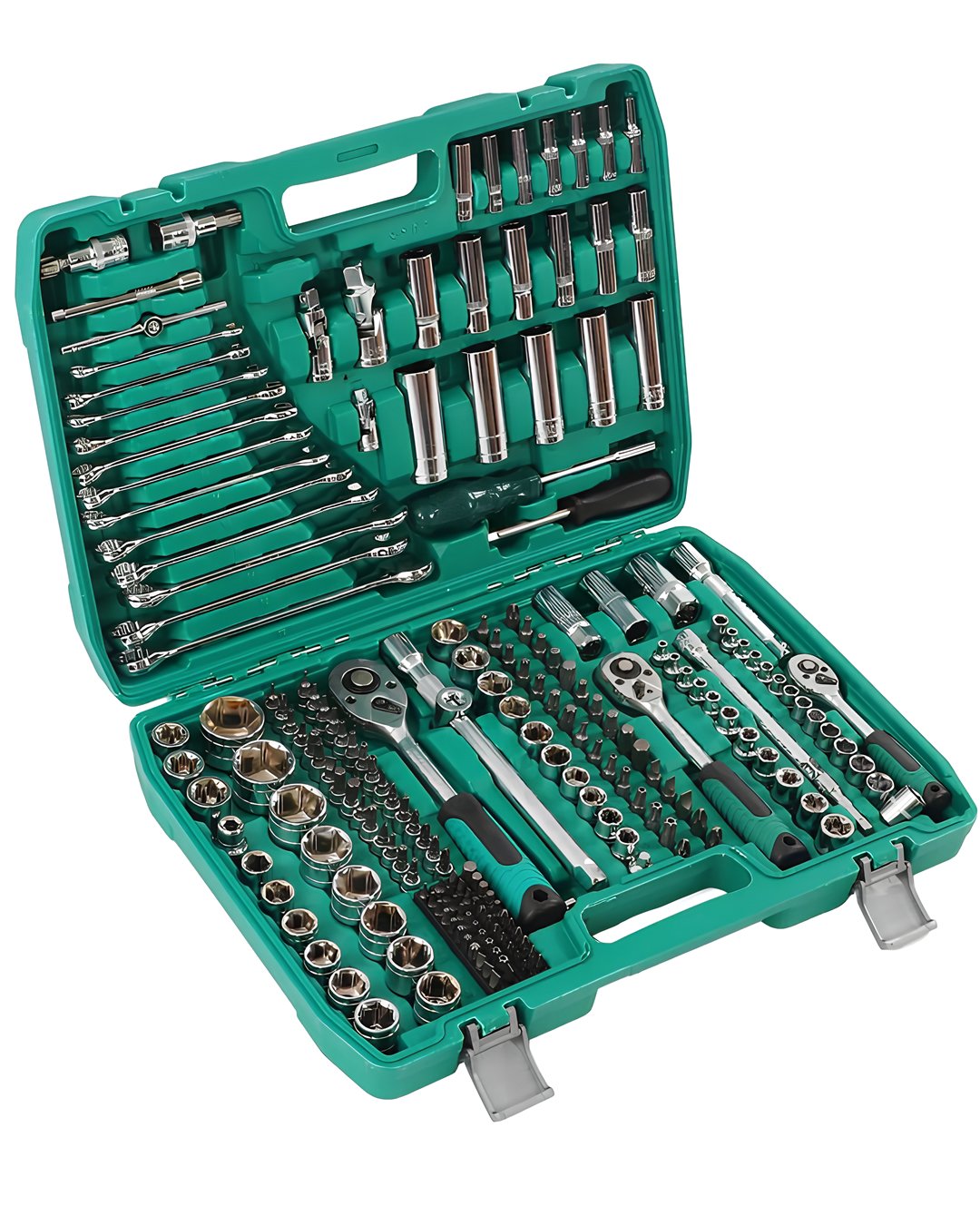 Ekinler El Aletleri EEA395 Tam Profesyonel 216 Parçal 72 Diş Eğik Cırcır Lokma Takımı Oto Tamirci Seti (Yeşil) MODEL VE FİYATLAR