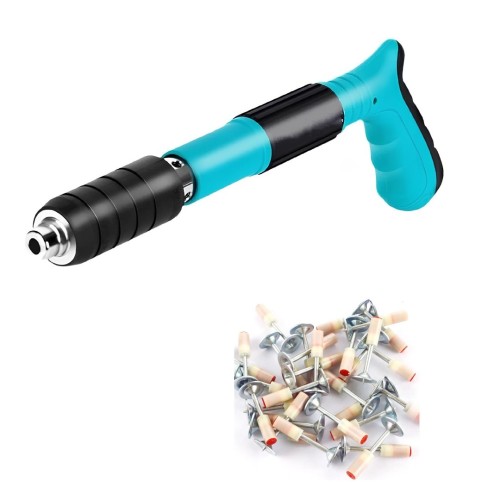 EMVPRO EMV5618A Mekanik Çivi Tabancası Beton Çelik Çivi Tabancası + 100 Adet Pul Başlı Barutlu Çivi