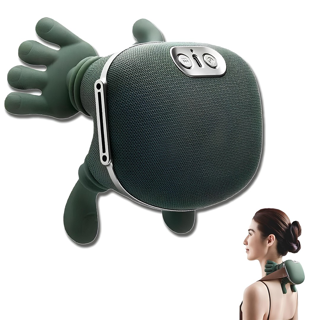 Enshall MD670 Şarjlı El Hissiyatlı Avuç Içi Kızılötesi Isıtmalı Boyun Omuz ve Sırt Masaj Aleti – Rahatlatıcı Masaj Cihazı