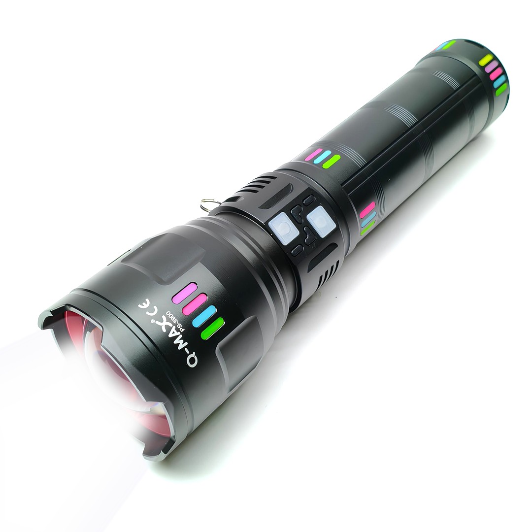 Farissu Q-MAX PS3900 11000 Lümen 110W Zoomlu Şarjlı El Feneri – 27.200 mAh Powerbank Özellikli Profesyonel Işık Gücü