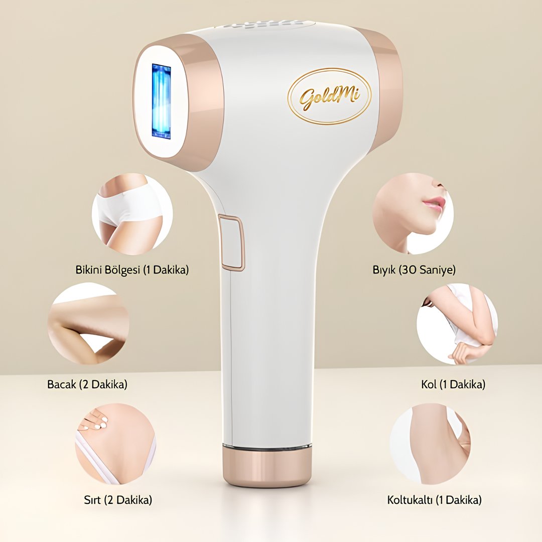 GoldMi IPL01 Buz Lazer Epilasyon Cihazı 21J | Sınırsız Atım, ICE Soğutma, Cilt Gençleştirme