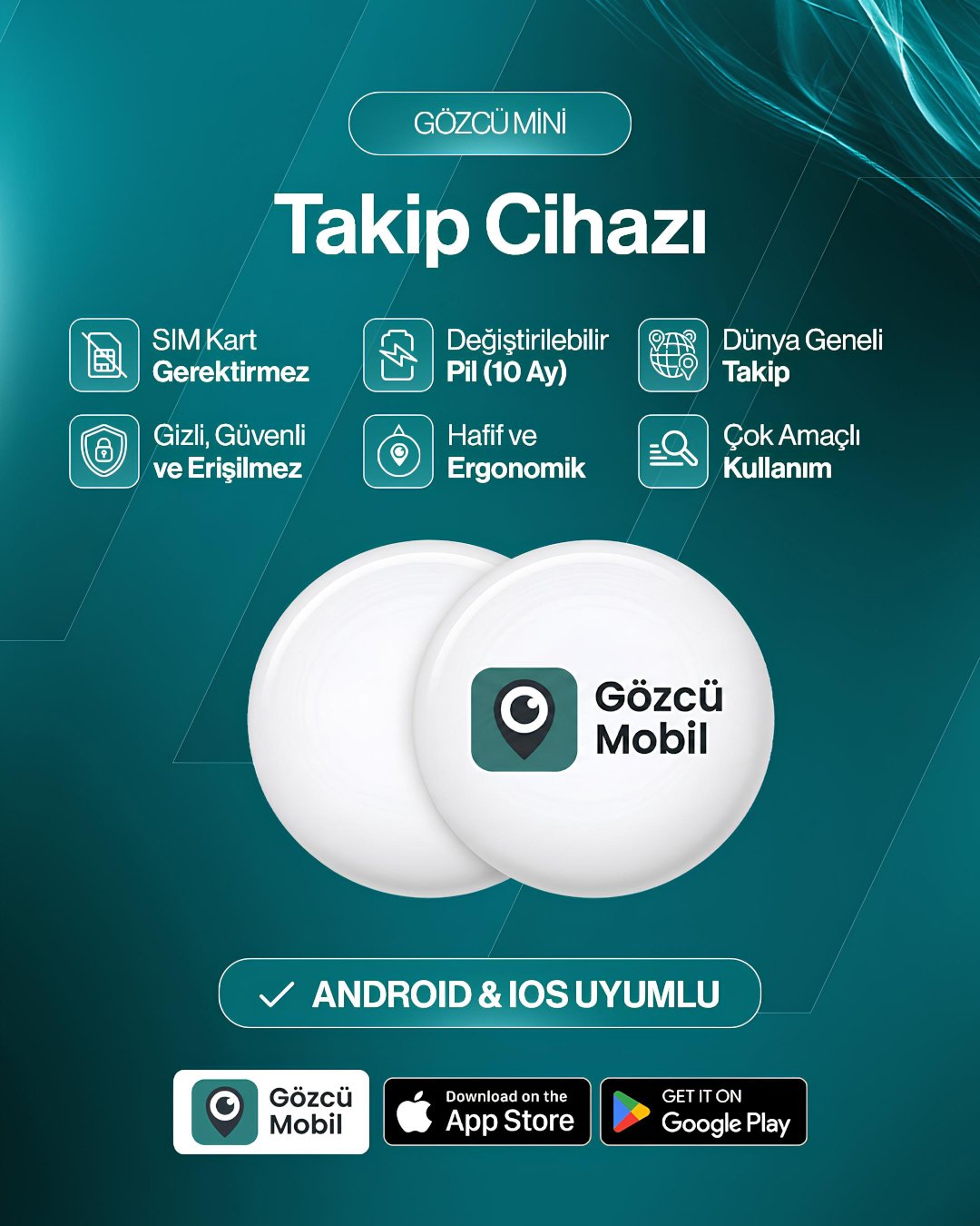 Gözcü Mobil Mini GM002 Profesyonel GPS Takip Cihazı model ve fiyatlar