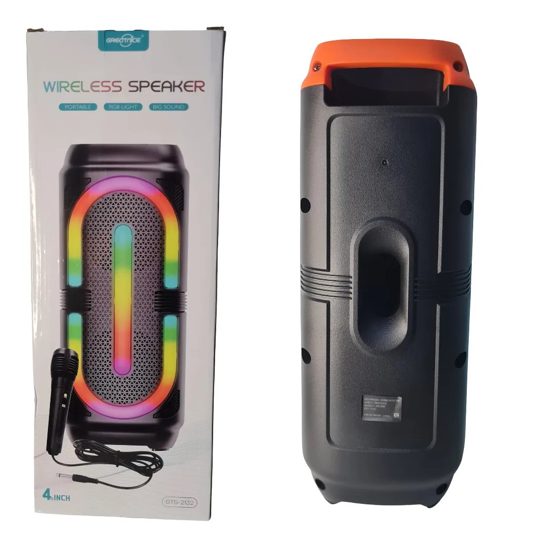 Greatnice GTS2132 Siyah Mikrofonlu RGB Ledli Taşınabilir Bluetooth Hoparlör Parti Speaker kullanımı