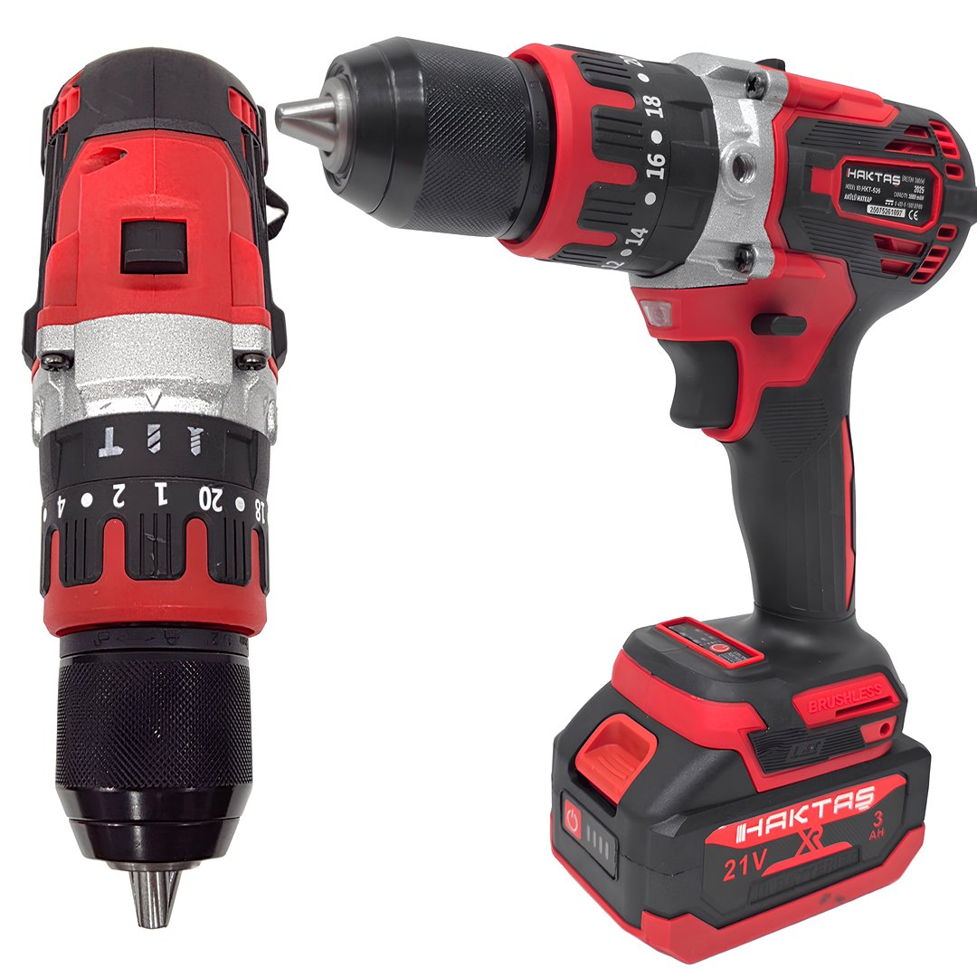 Haktaş HKT1020 Yeni Nesil Kırmızı 9lu Şarjlı Vidalama Matkap Seti 21V 3ah vidalama matkap özellikleri