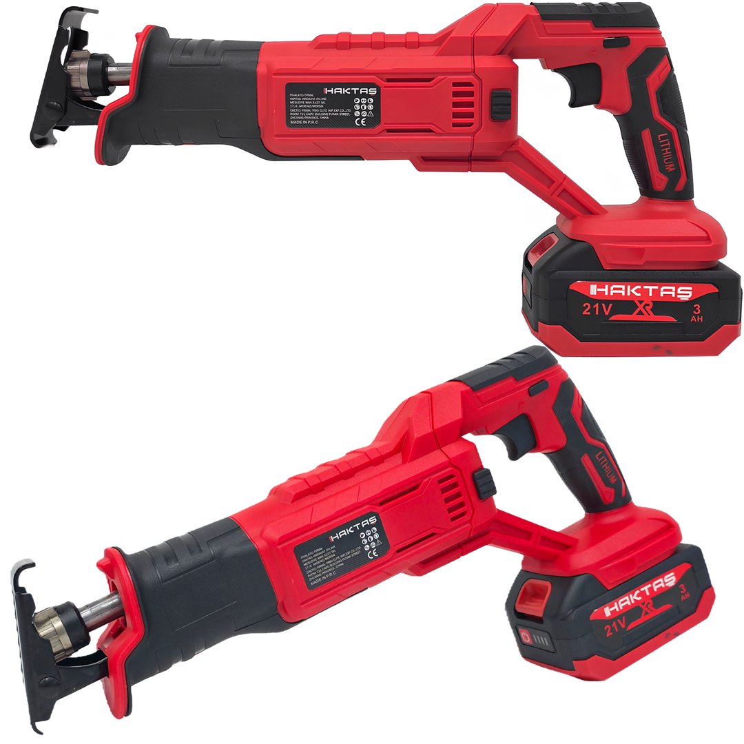 Haktaş HKT1025 Yeni Nesil Kırmızı 10 lu Kömürsüz Akülü Makine Seti 21V 3ah tilki kuyrugu