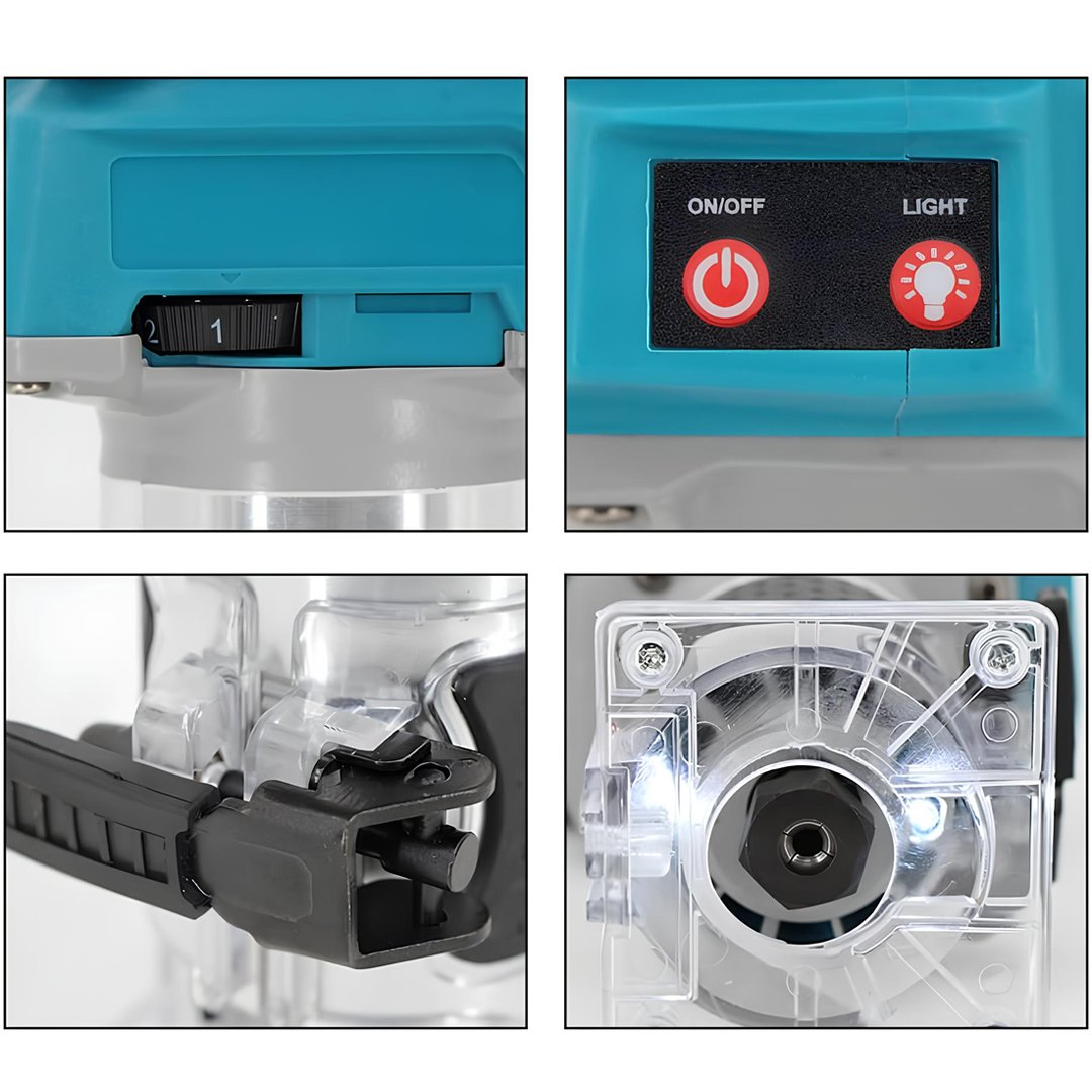 Haktaş HKT789 36V Çift Akülü Freze Makinesi 6 Kademe Devir Ayarlı | 6mm Profesyonel Ahşap Freze Özellikler