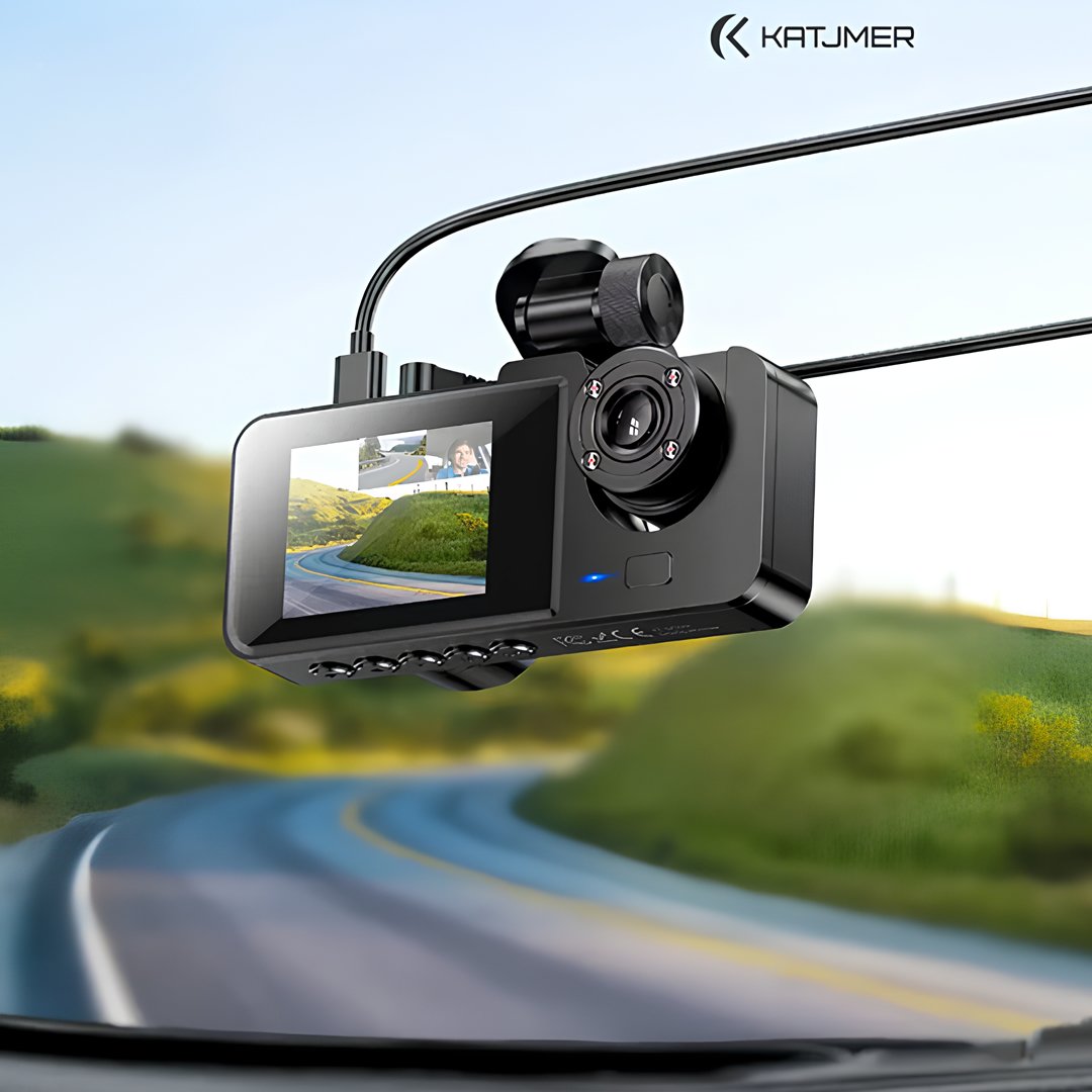 Katjmer KTDC001 WiFi Full HD 3 Kameralı Araç İçi Güvenlik Kamerası – Ön İç Arka Kayıt teknik özellikler