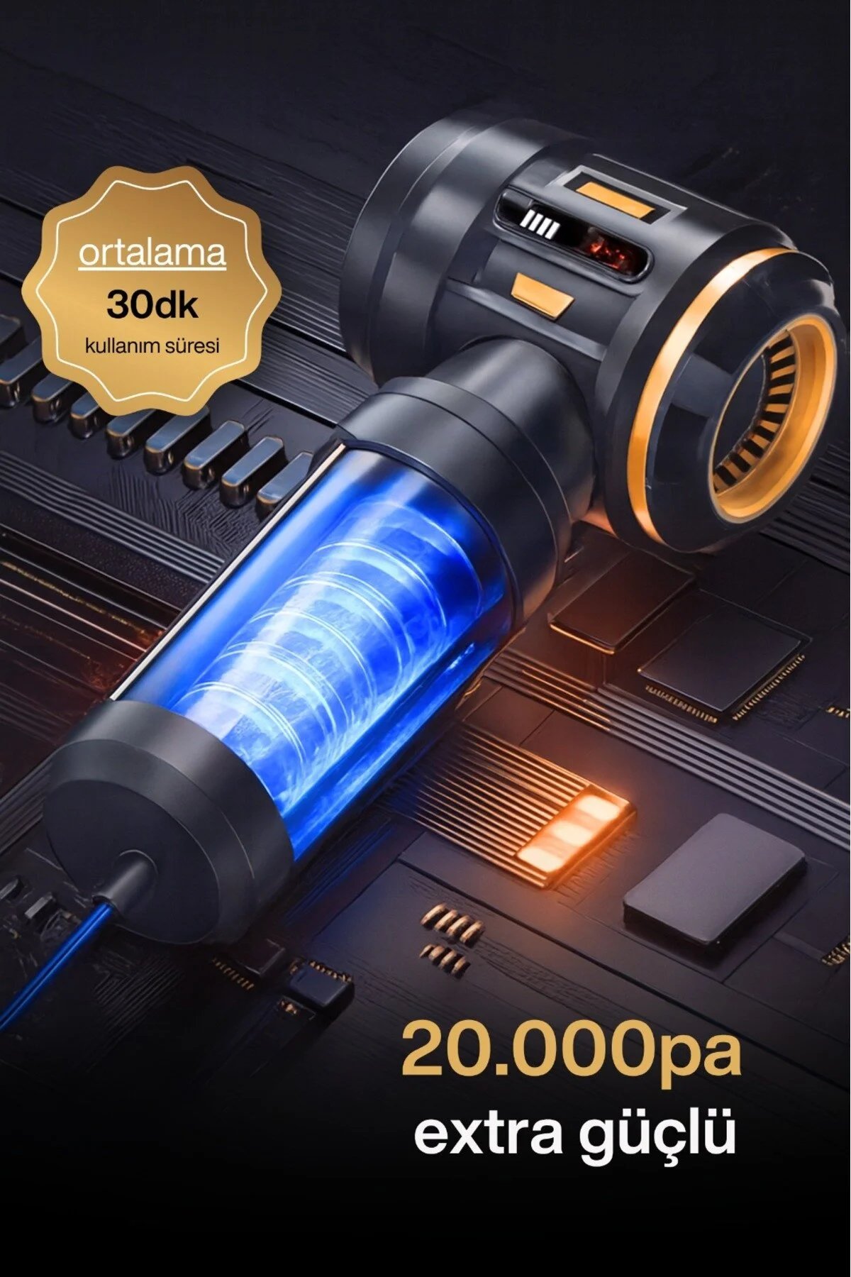 Realpro Plus RP6697 Yeni Kablosuz Şarjlı Mini Süpürge Araç Süpürgesi özellikleri