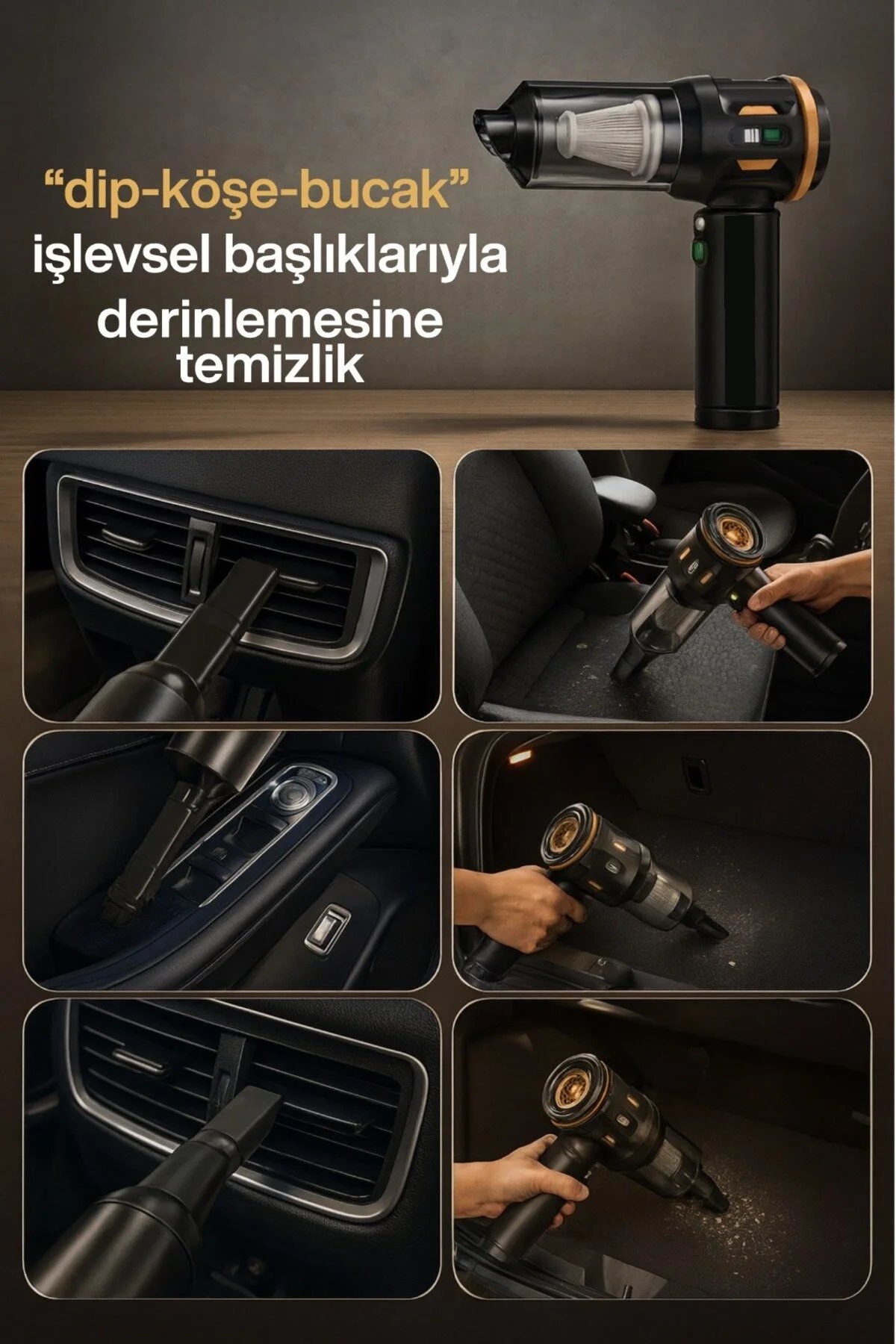 Realpro Plus RP6697 Yeni Kablosuz Şarjlı Mini Süpürge Araç Süpürgesi parçaları